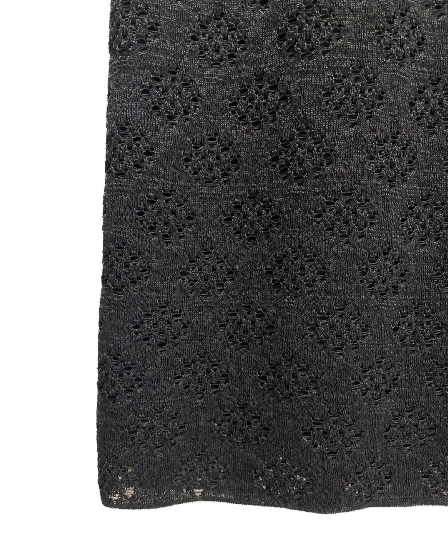 中古・古着通販】CHANEL (シャネル) シルクニットワンピース ブラック