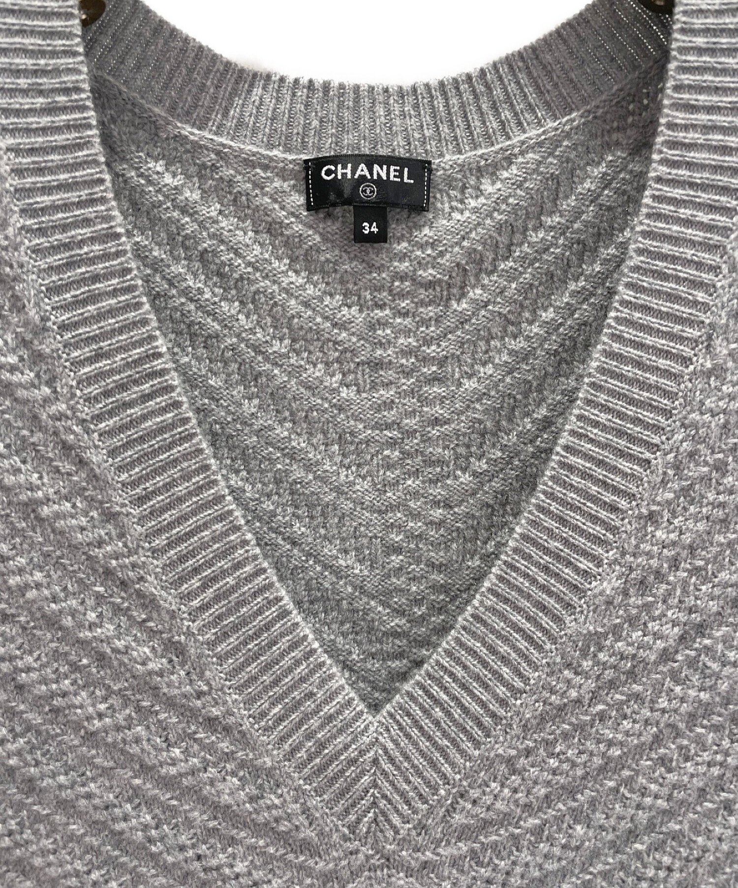 中古・古着通販】CHANEL (シャネル) ノースリーブニットワンピース