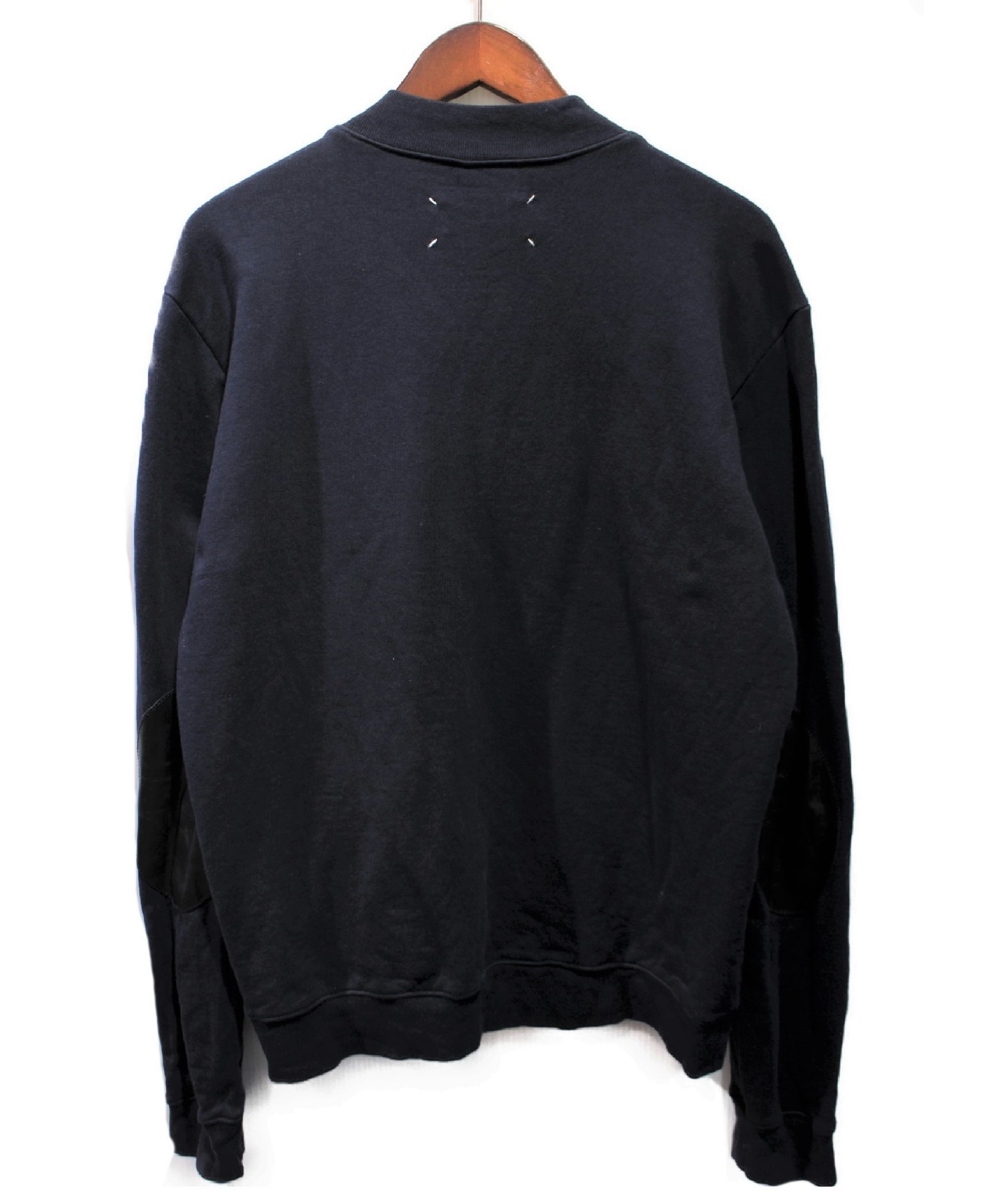 【美品】メゾンマルジェラ　エルボ　パッチ　トレーナー　トップス　ネイビー 中古・古着通販】Maison Margiela (メゾンマルジェラ) エルボーパッチ