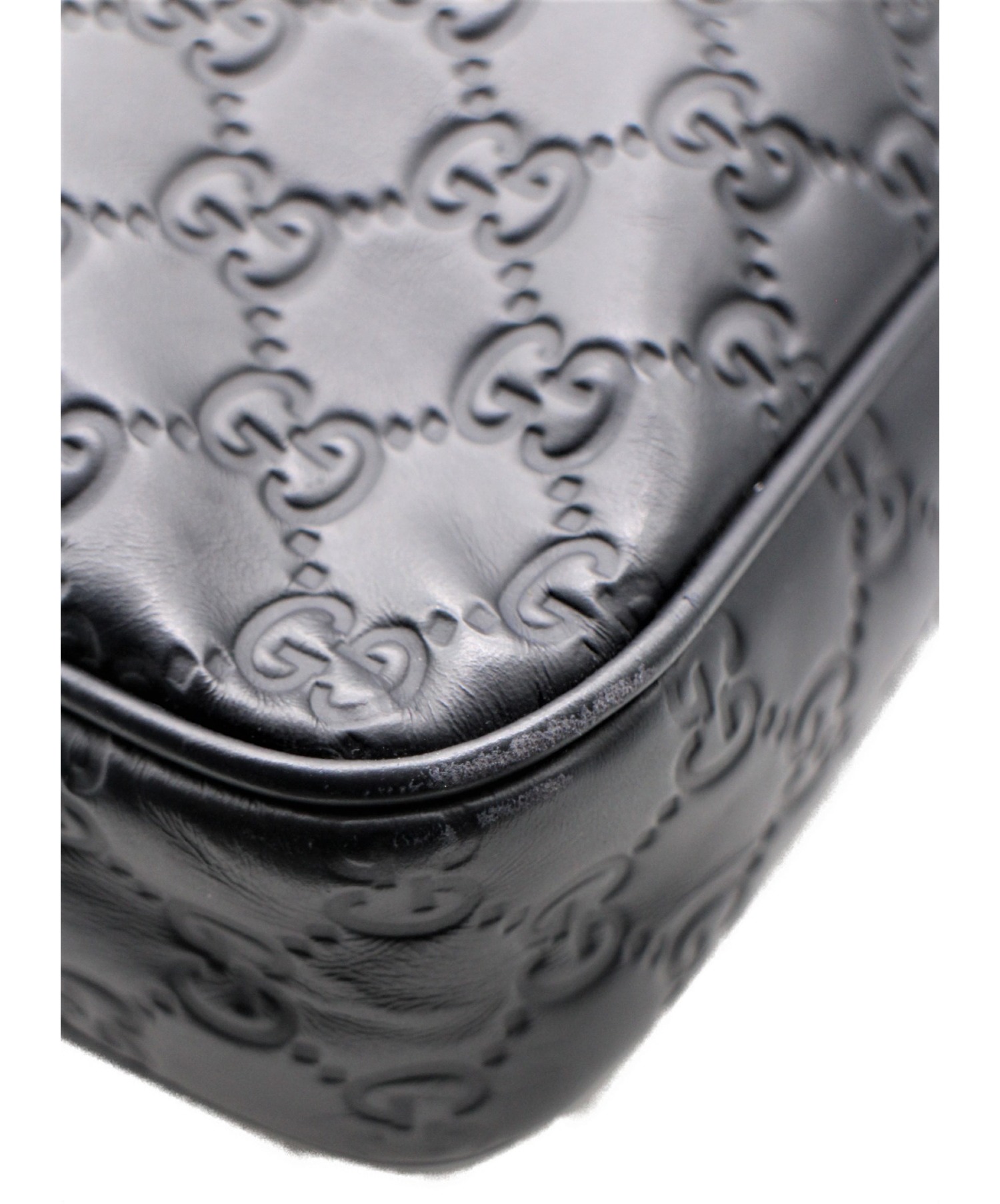 美品　GUCCI グッチ　ブリーフケース　2way GG柄　シマ　ブラック　革 GUCCI グッチ 2way ブリーフケース ビジネスバッグ ハンド ショルダー