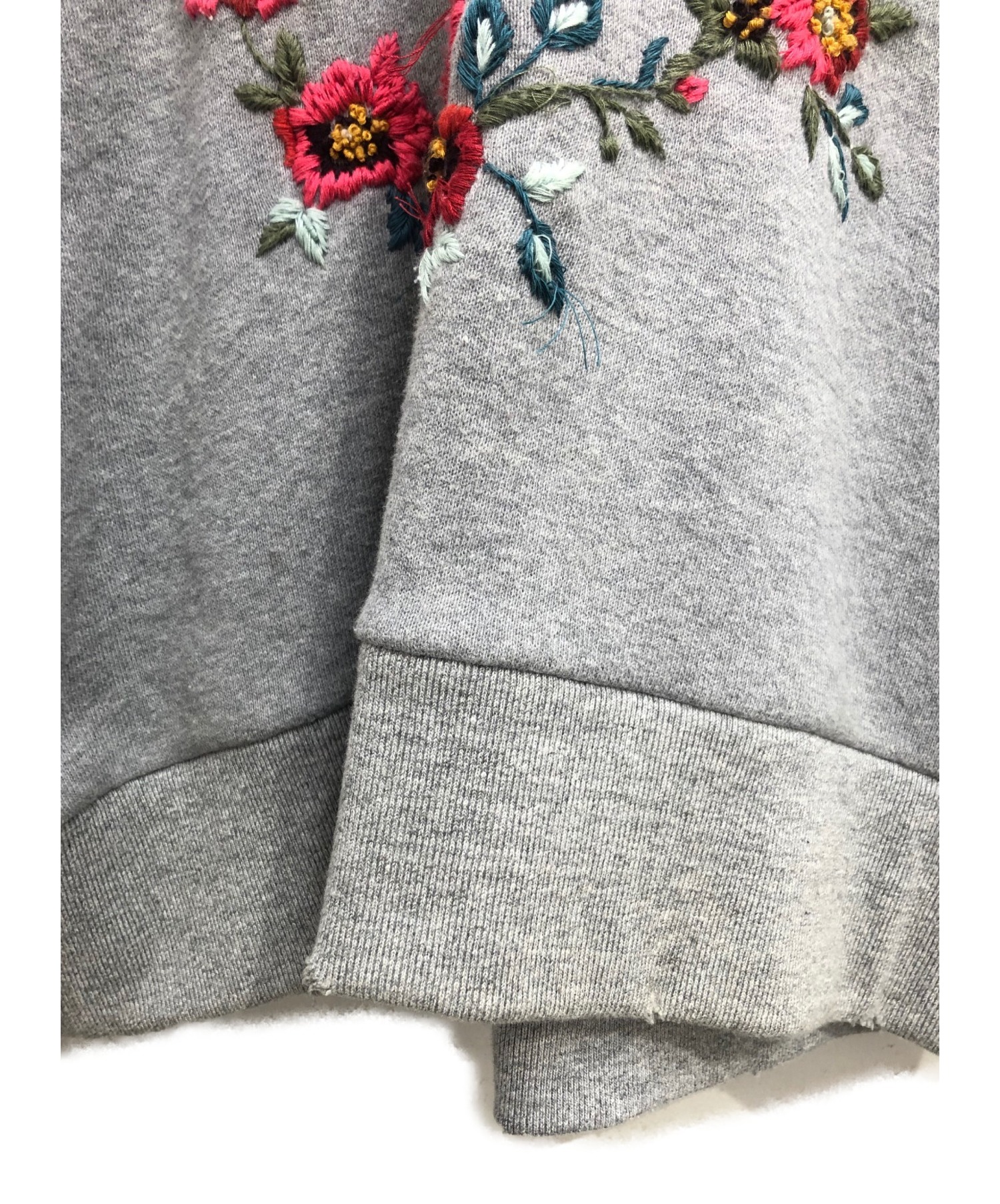 中古・古着通販】GUCCI (グッチ) タイガー刺繍パーカー グレー サイズ