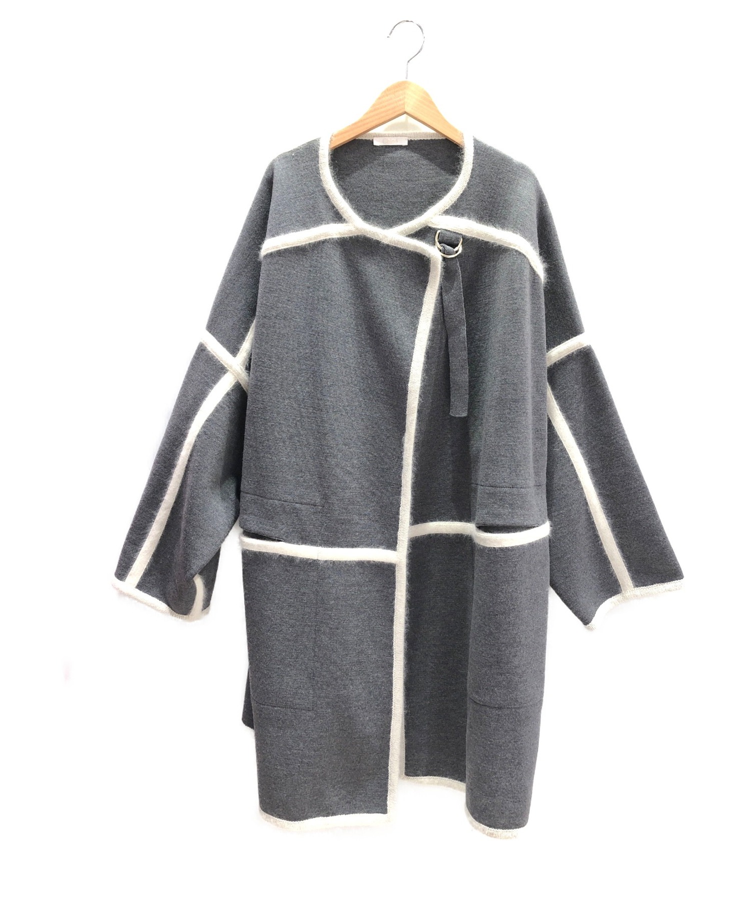 中古・古着通販】Chloe (クロエ) ブランケットニットコート 中古・古着通販】Chloe (クロエ) ブランケットニットコート