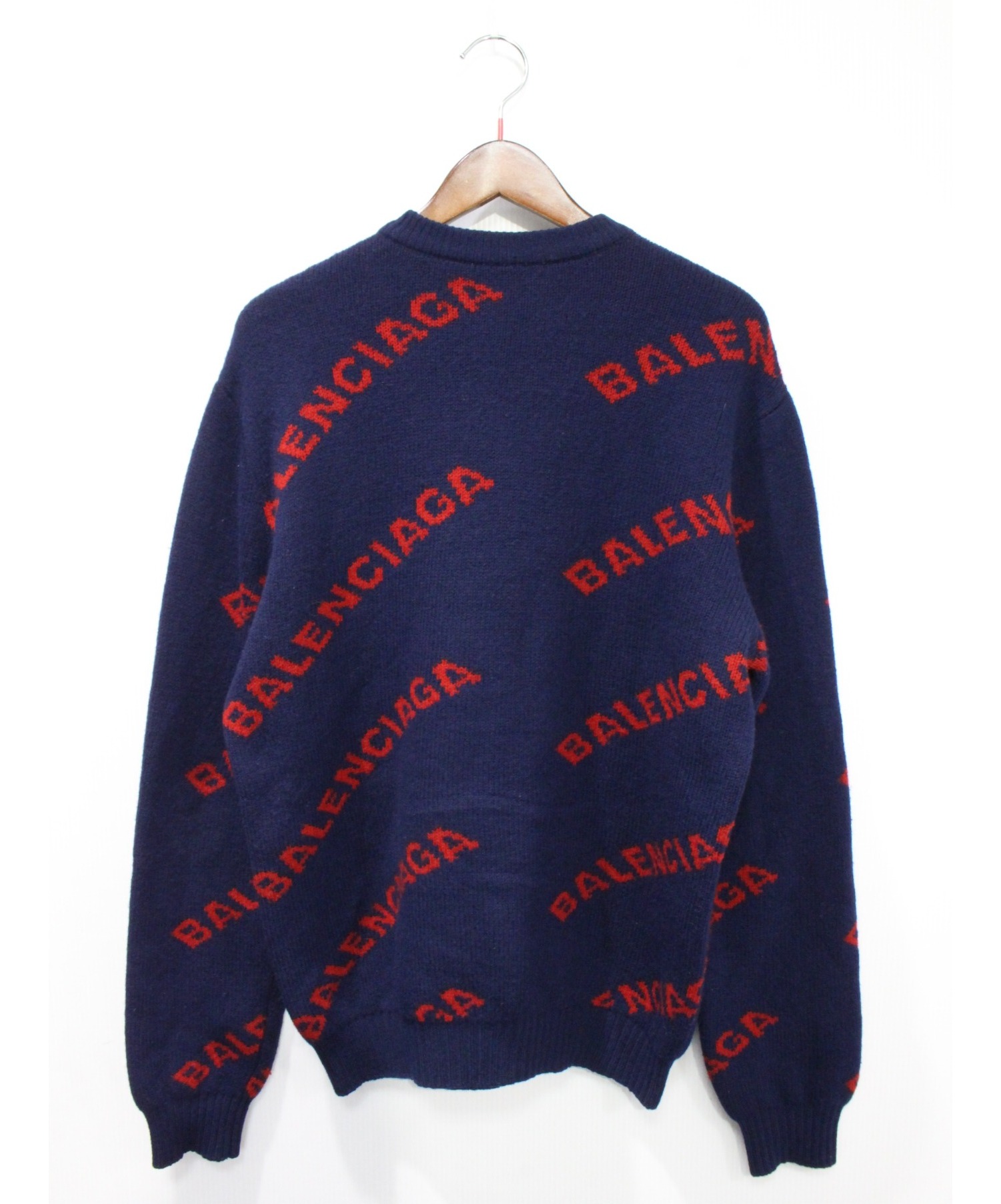 B*A様 【S】正規品 バレンシアガ ニット ネイビー×レッドBALENCIAG B*A様 【S】正規品 バレンシアガ ニット ネイビー×レッドBALENCIAG B*A