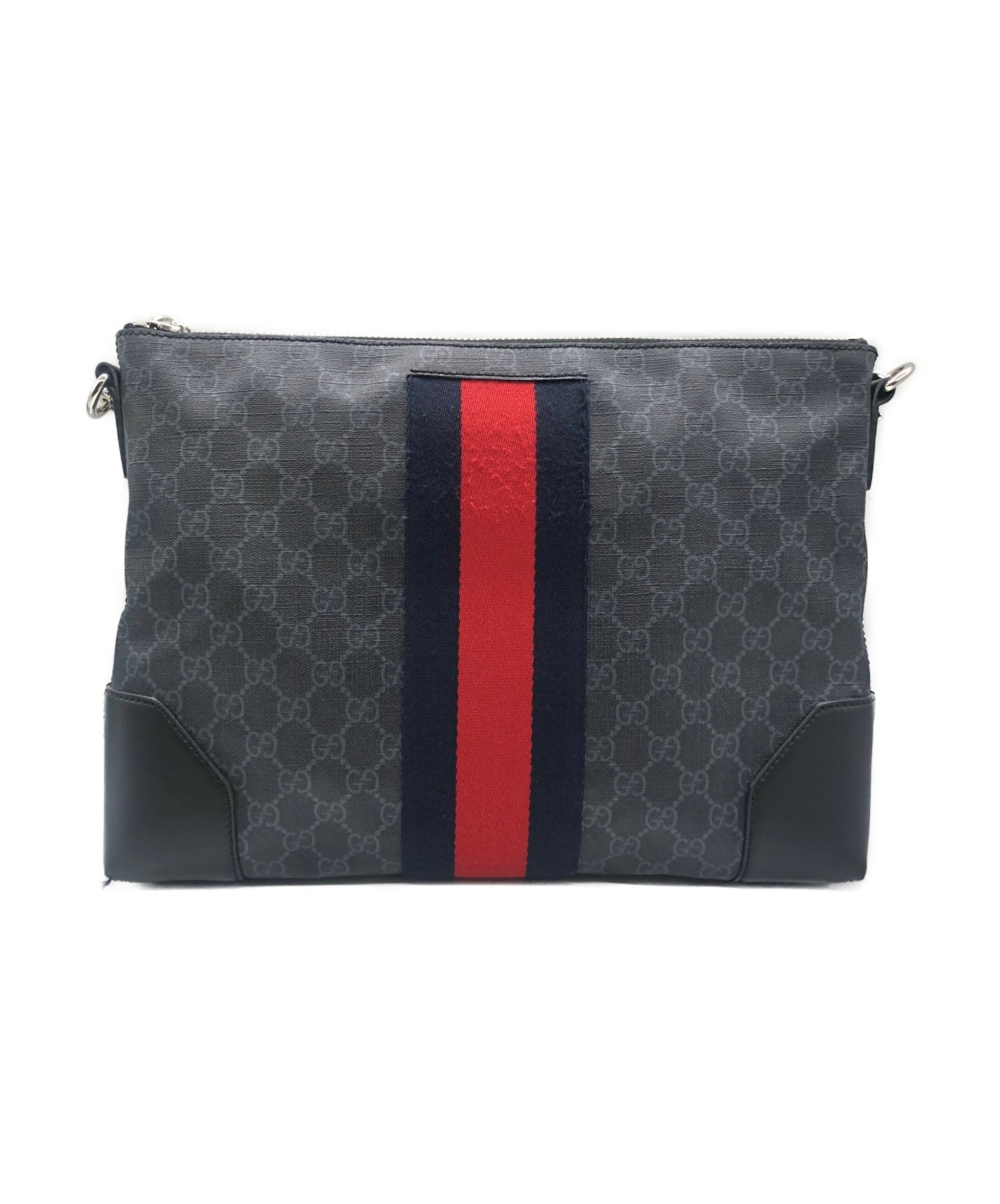 【確認用】グッチ　メッセンジャー　黒 中古・古着通販】GUCCI (グッチ) GGキャンバス メッセンジャーバッグ