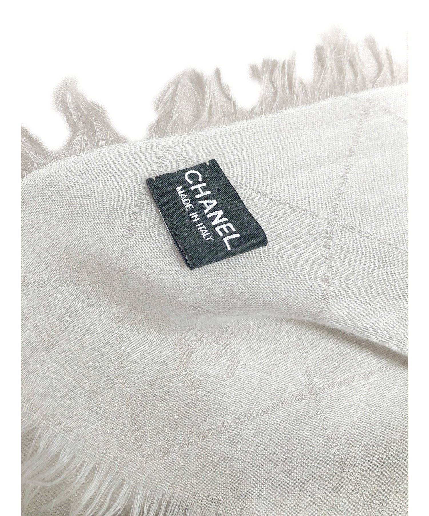 中古・古着通販】CHANEL (シャネル) 大判ストール ベージュ 未使用品 