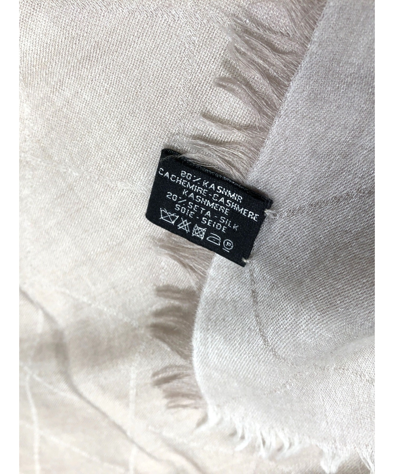 中古・古着通販】CHANEL (シャネル) 大判ストール ベージュ 未使用品 