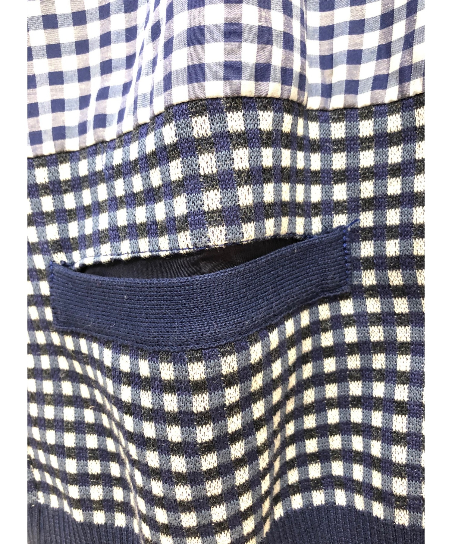 中古・古着通販】sacai (サカイ) ドッキングシャツ ブルー サイズ:2