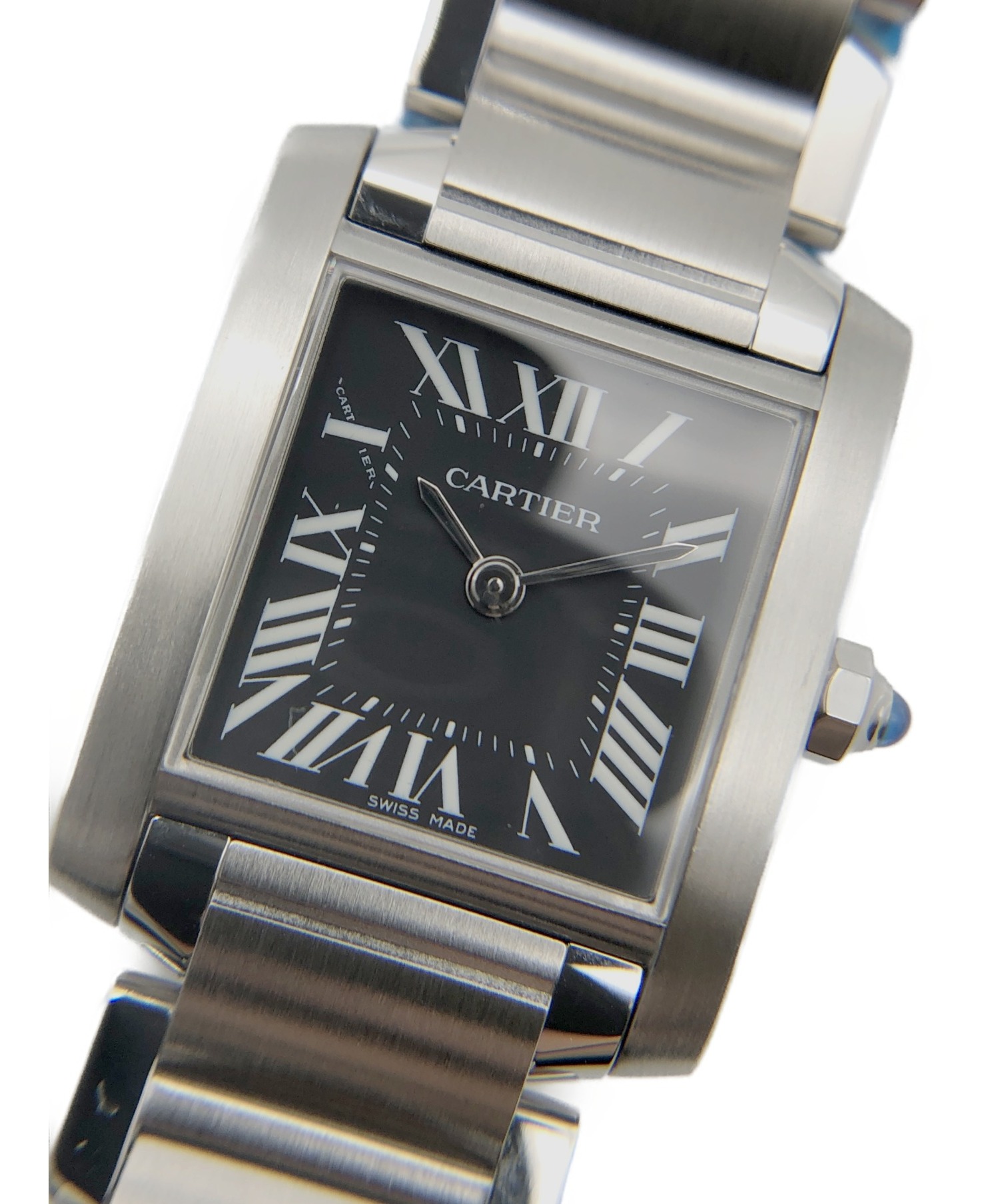 中古・古着通販】Cartier (カルティエ) タンクフランセーズSM ブラック 