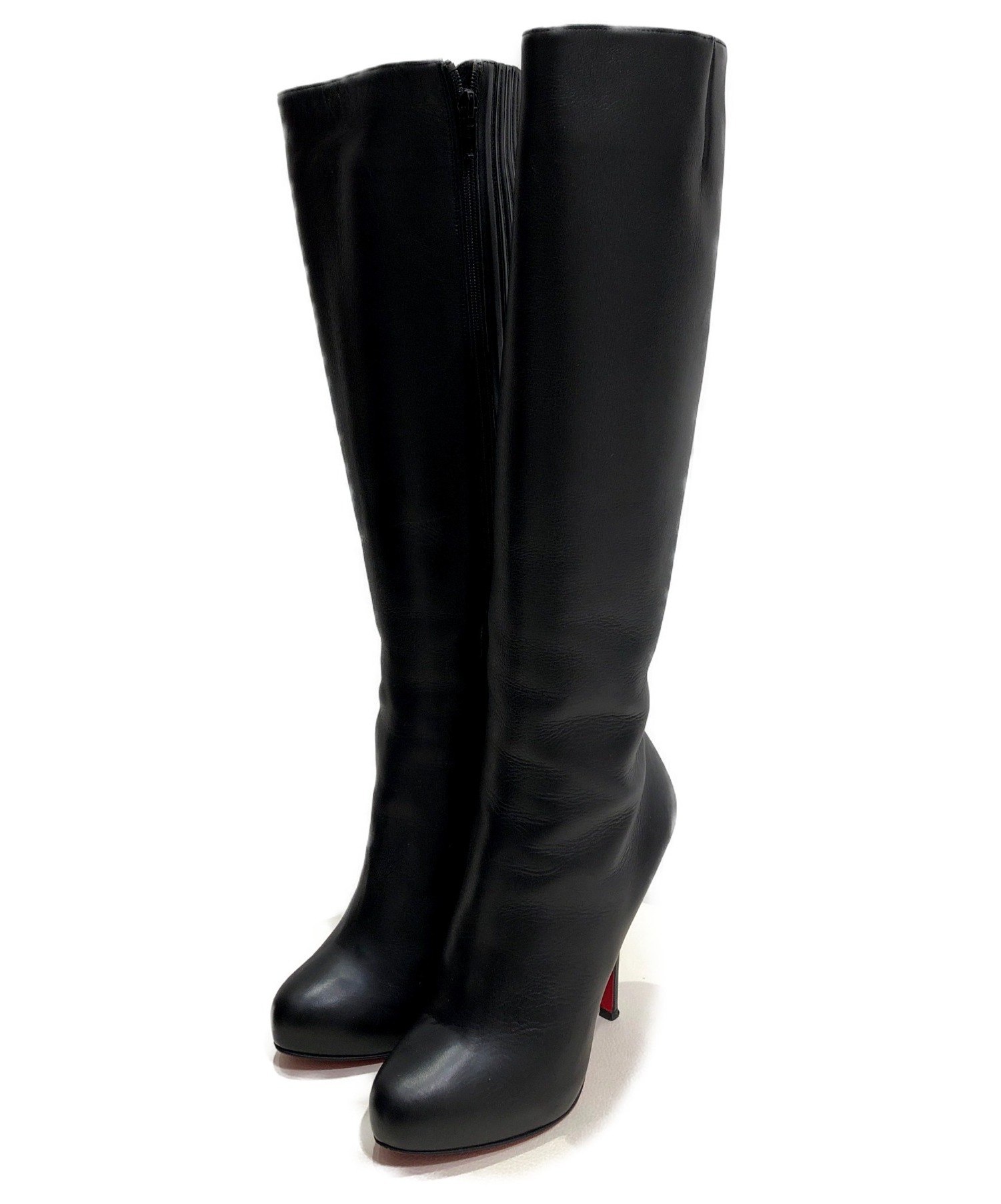 美品　クリスチャン　ルブタン　ロング　ブーツ　黒　37 箱袋付き　正規品 中古・古着通販】Christian Louboutin (クリスチャン ルブタン) ロング