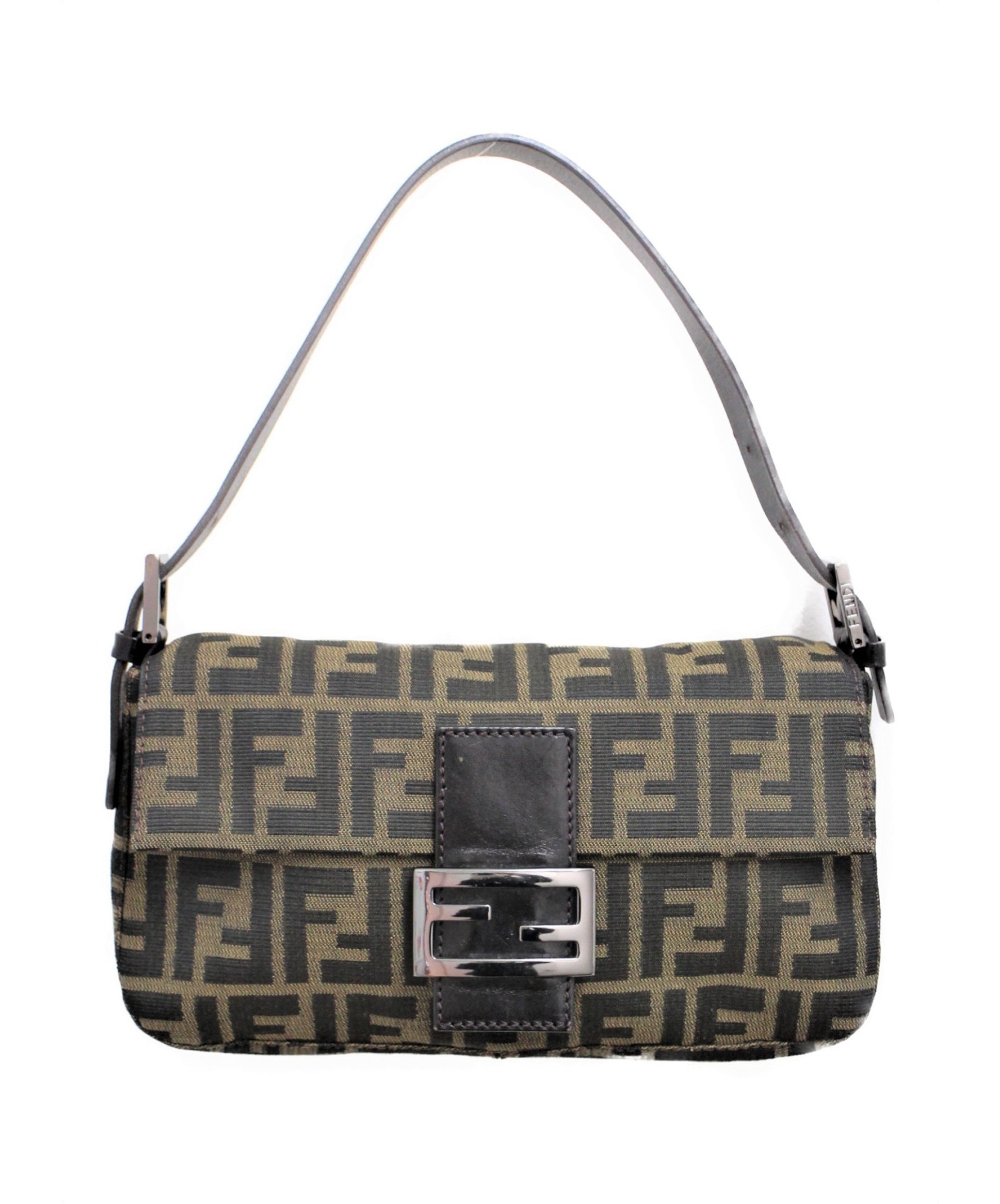 中古・古着通販】FENDI (フェンディ) ハンドバッグ ブラウン×ブラック 