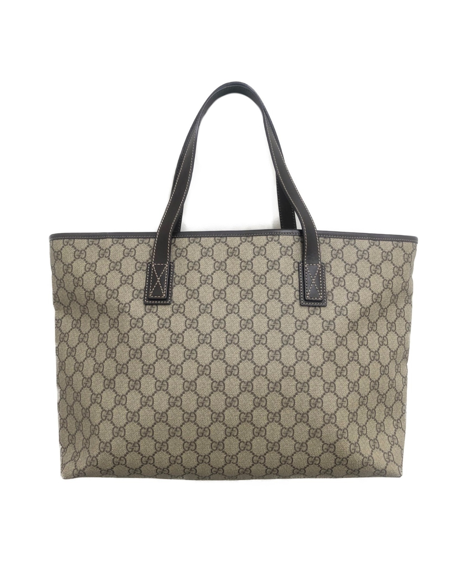 GUCCI　GG柄トートバッグ 中古・古着通販】GUCCI (グッチ) GG柄トートバッグ ベージュ サイズ