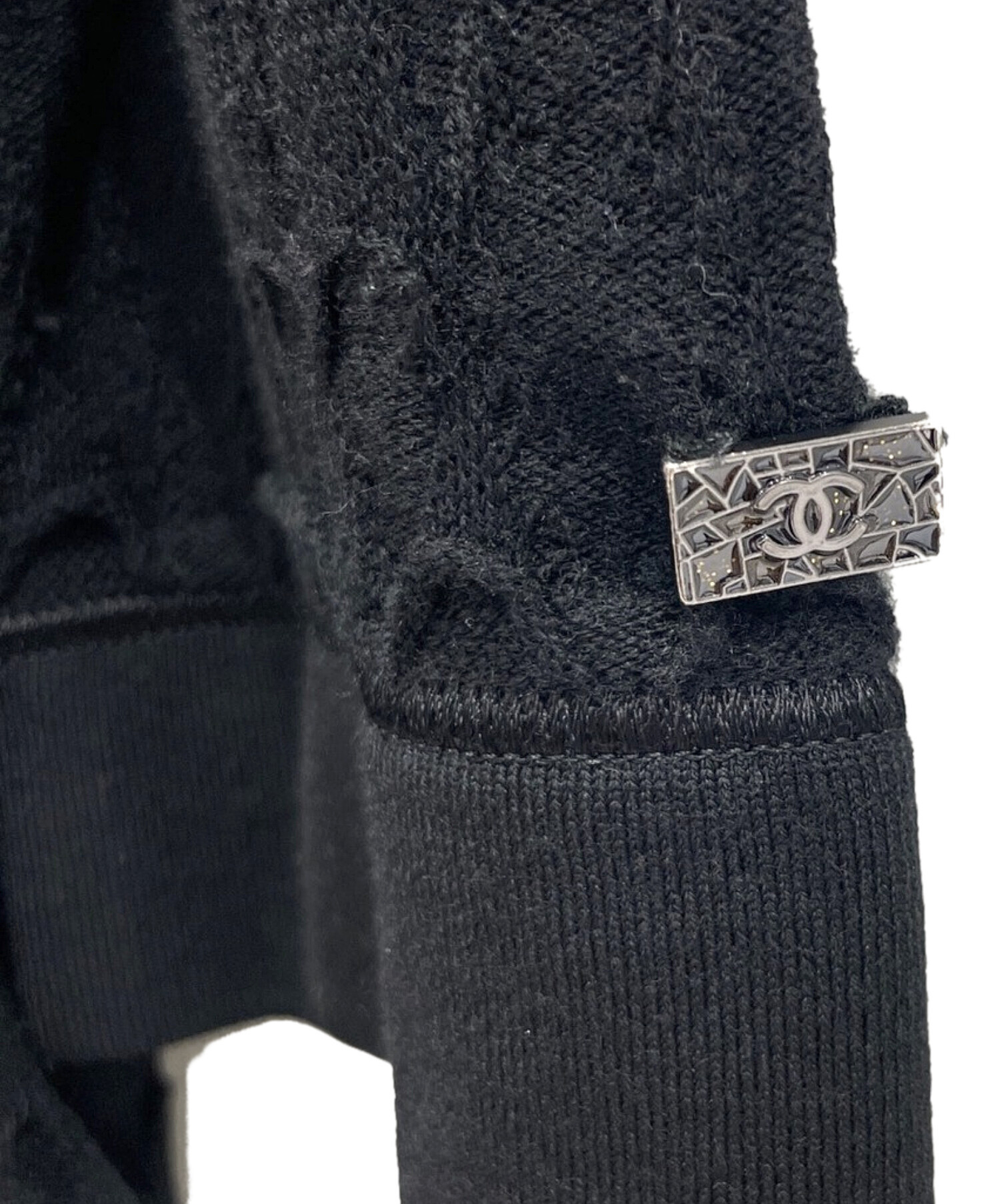 中古・古着通販】CHANEL (シャネル) ニットワンピース ブラック サイズ