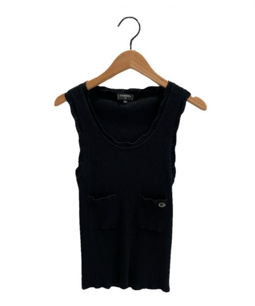 CHANEL(シャネル) ノースリーブ カットソー 中古・古着通販】CHANEL (シャネル) ノースリーブリブカットソー