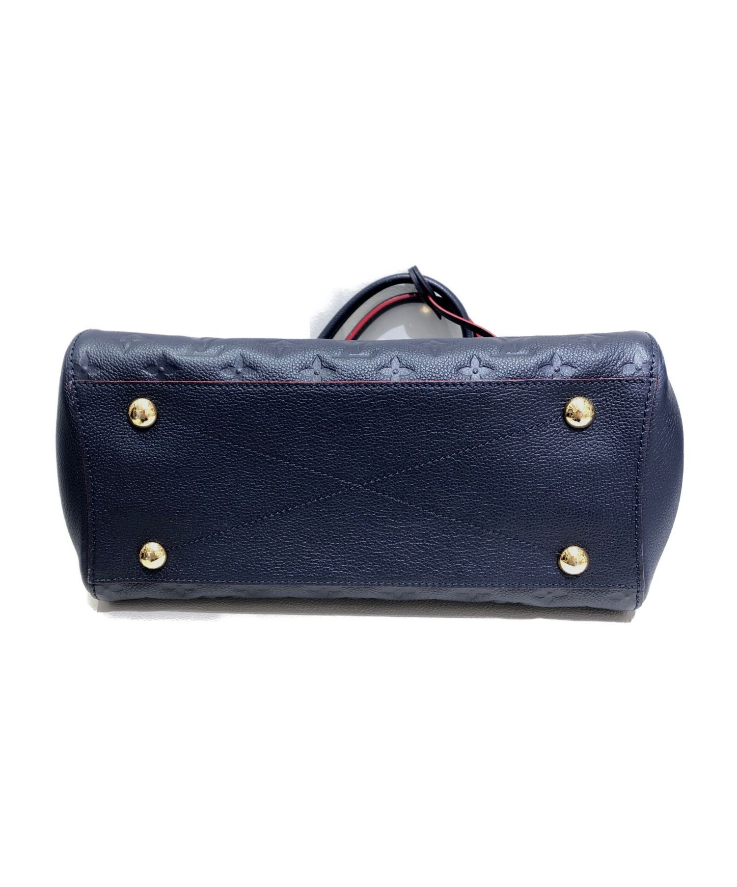 ルイヴィトン モンテーニュ バッグ MMネイビー マリーヌルージュ 中古・古着通販】LOUIS VUITTON (ルイ ヴィトン) モンテーニュMM