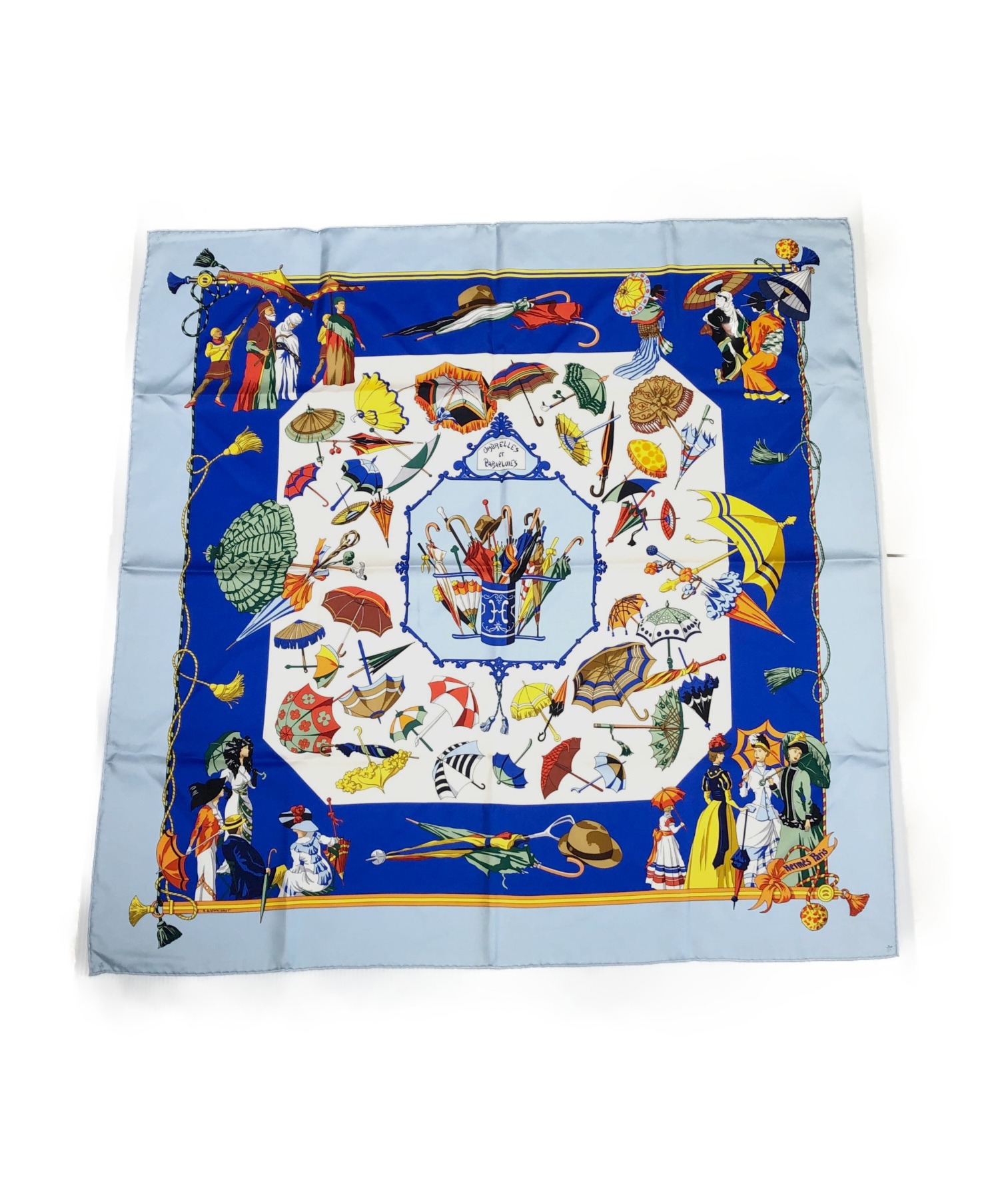 中古・古着通販】HERMES (エルメス) カレ90 スカイブルー サイズ:90