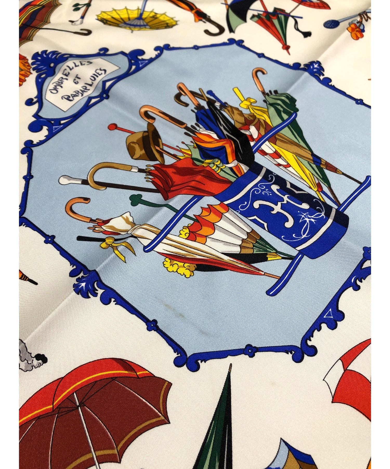中古・古着通販】HERMES (エルメス) カレ90 スカイブルー サイズ:90