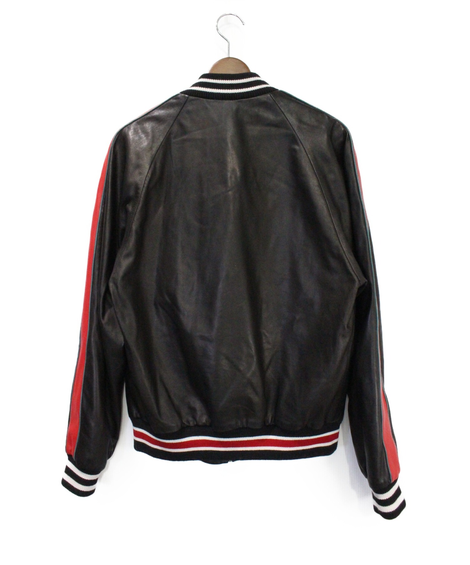 中古・古着通販】GUCCI (グッチ) レザー ボンバージャケット サイズ:50