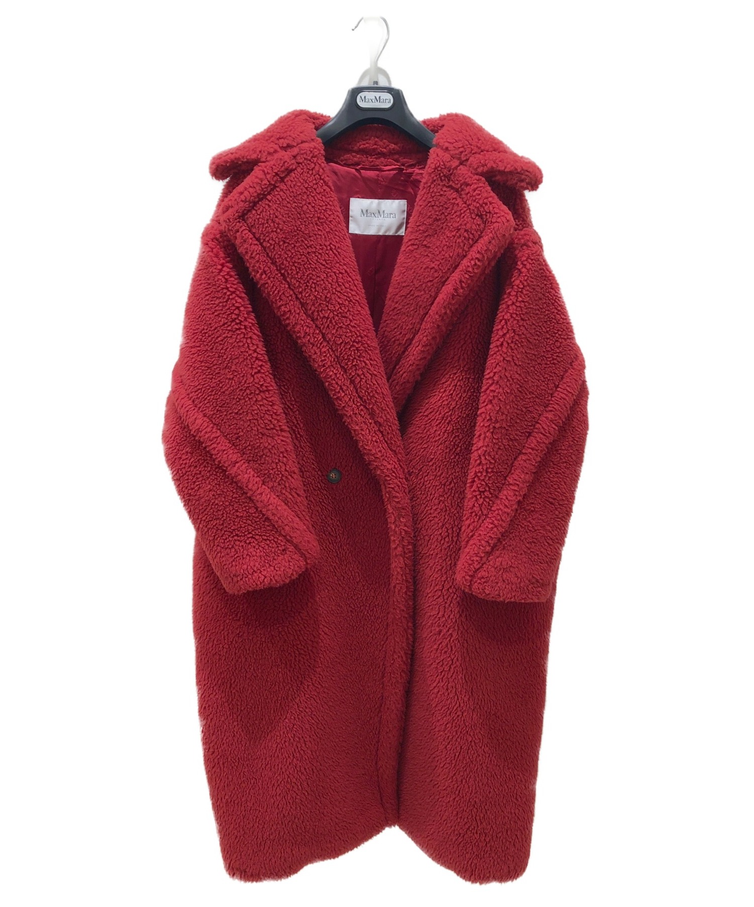 『24日で出品終了』MaxMara 赤 コート 中古・古着通販】MaxMara (マックスマラ) テディベアコート レッド
