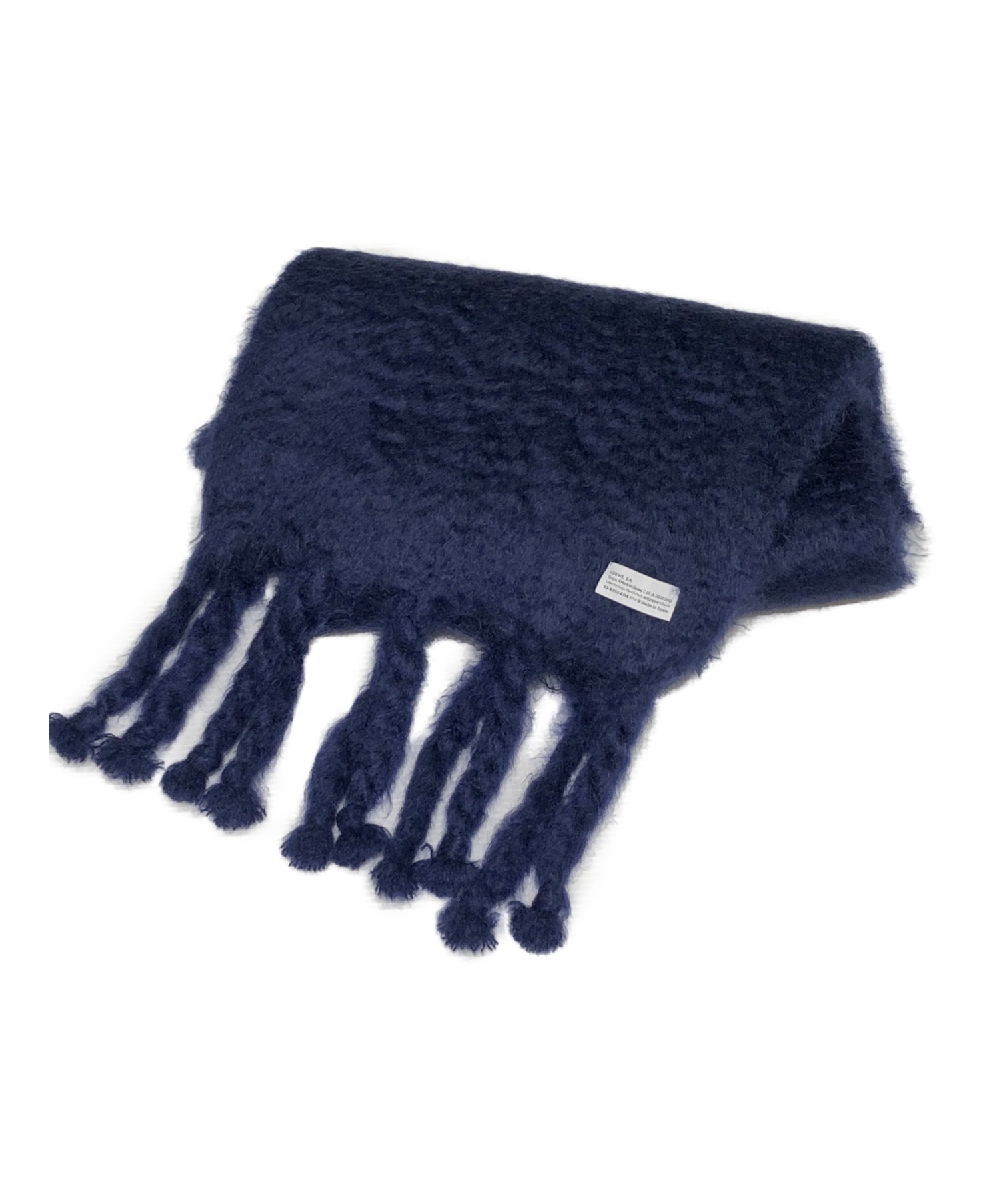 新品！LOEWE ロエベ モヘアスカーフ ネイビーブルー