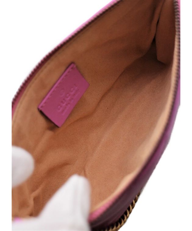 中古・古着通販】GUCCI (グッチ) アクセサリーポーチ ピンク サイズ