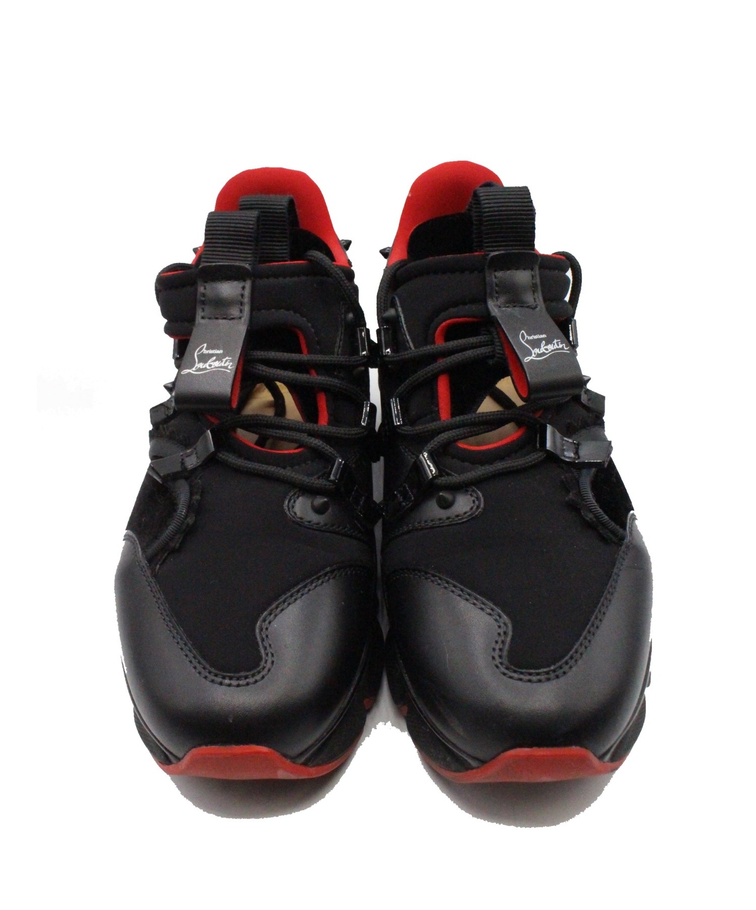 クリスチャンルブタン Red Runner スニーカー靴42ブラック 黒 中古・古着通販】Christian Louboutin (クリスチャン ルブタン) RED
