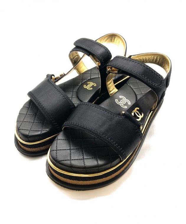 CHANEL シャネル サンダル スポーツサンダル ブラック