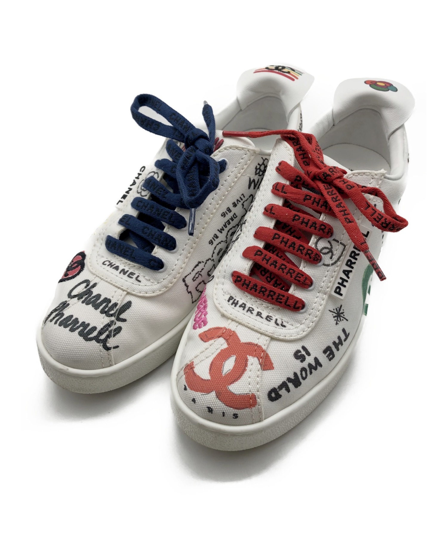 中古・古着通販】CHANEL (シャネル) ペイントキャンバススニーカー