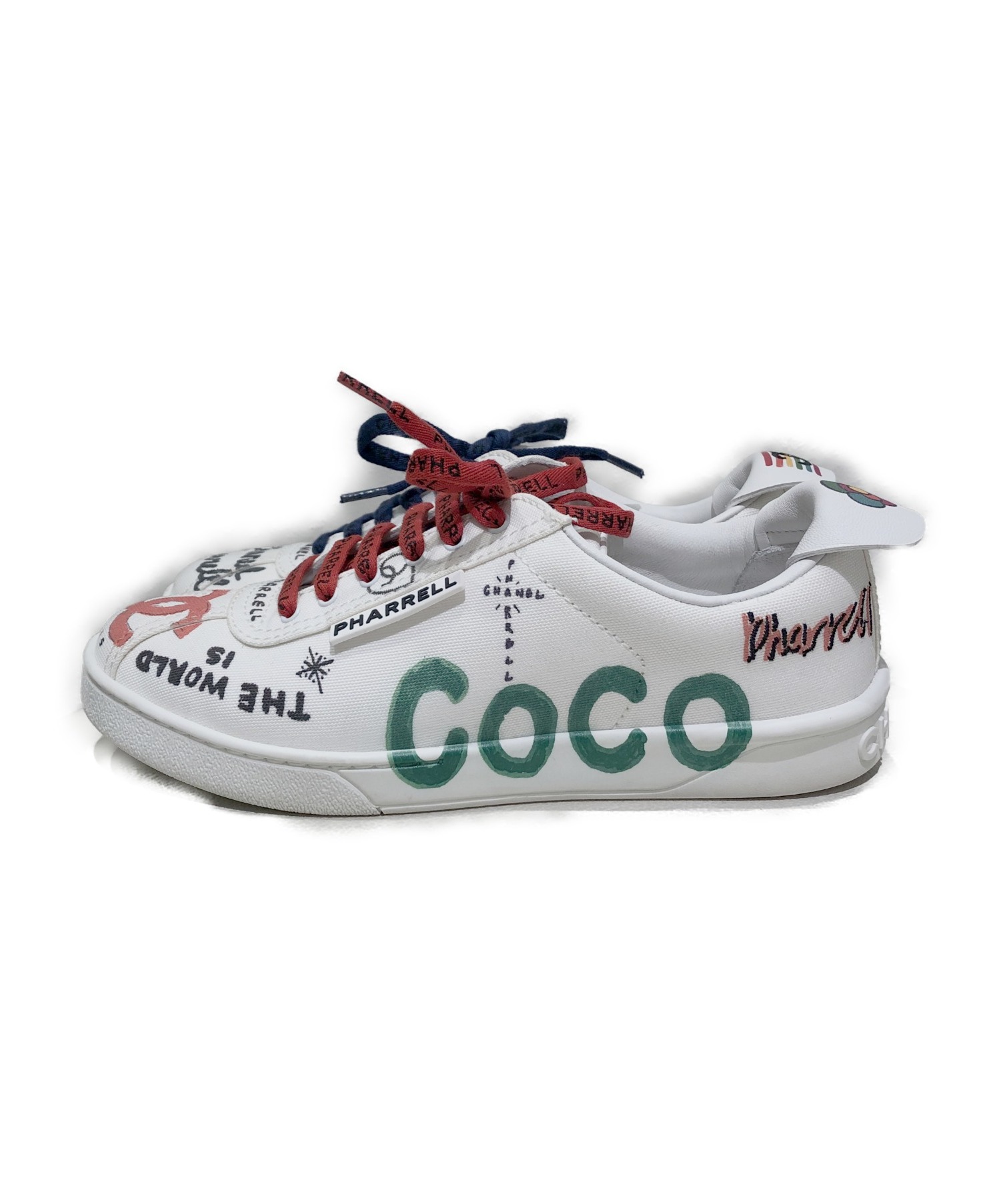 中古・古着通販】CHANEL (シャネル) ペイントキャンバススニーカー