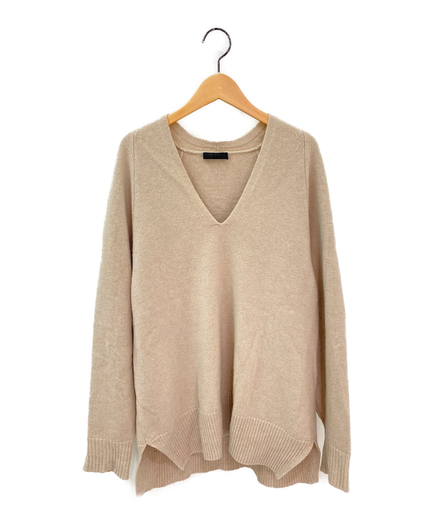 ウィメンズ ザロウ THE ROW ウールカシミヤディープVネックニット  
