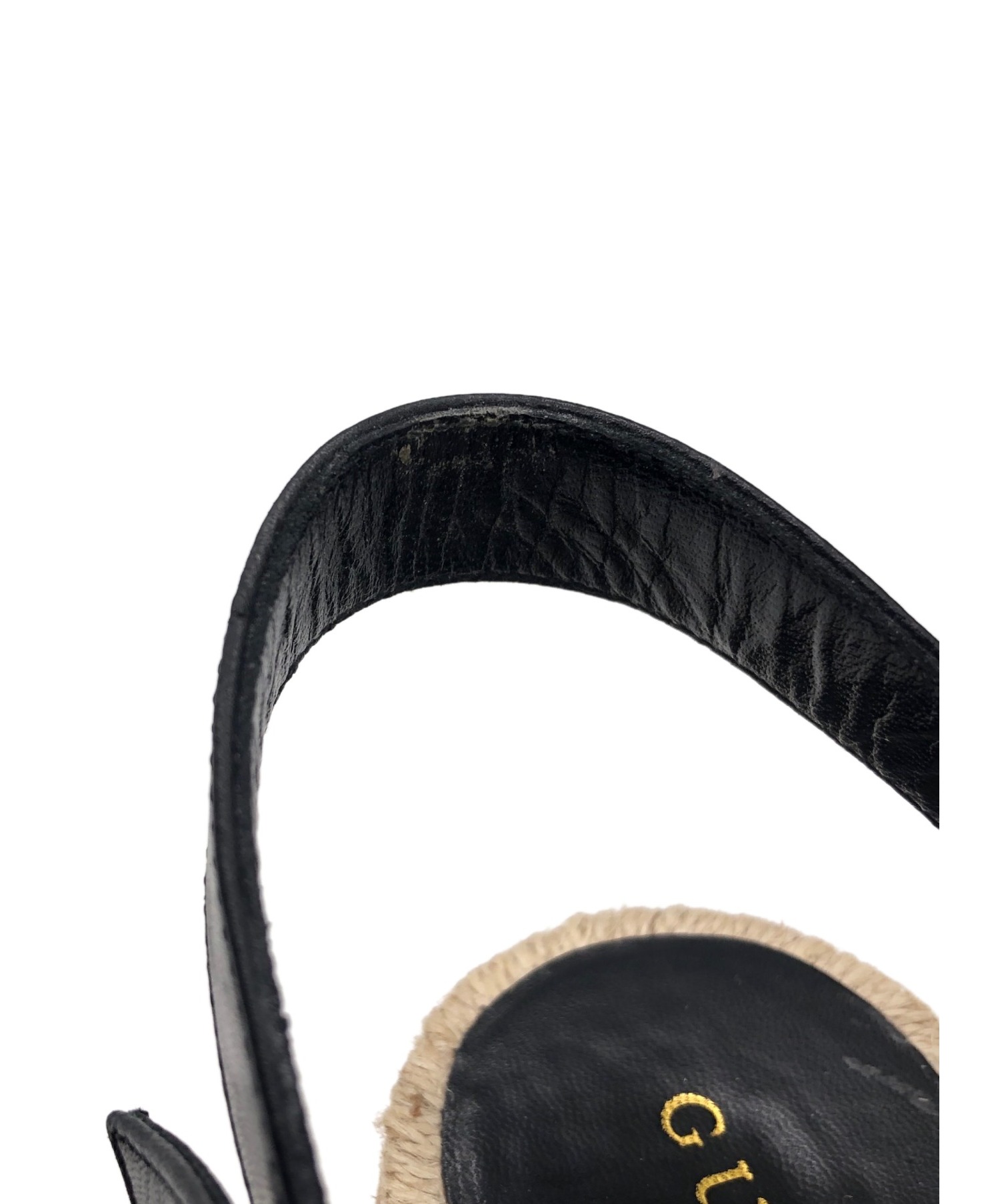 中古・古着通販】GUCCI (グッチ) プラットフォームサンダル ブラック