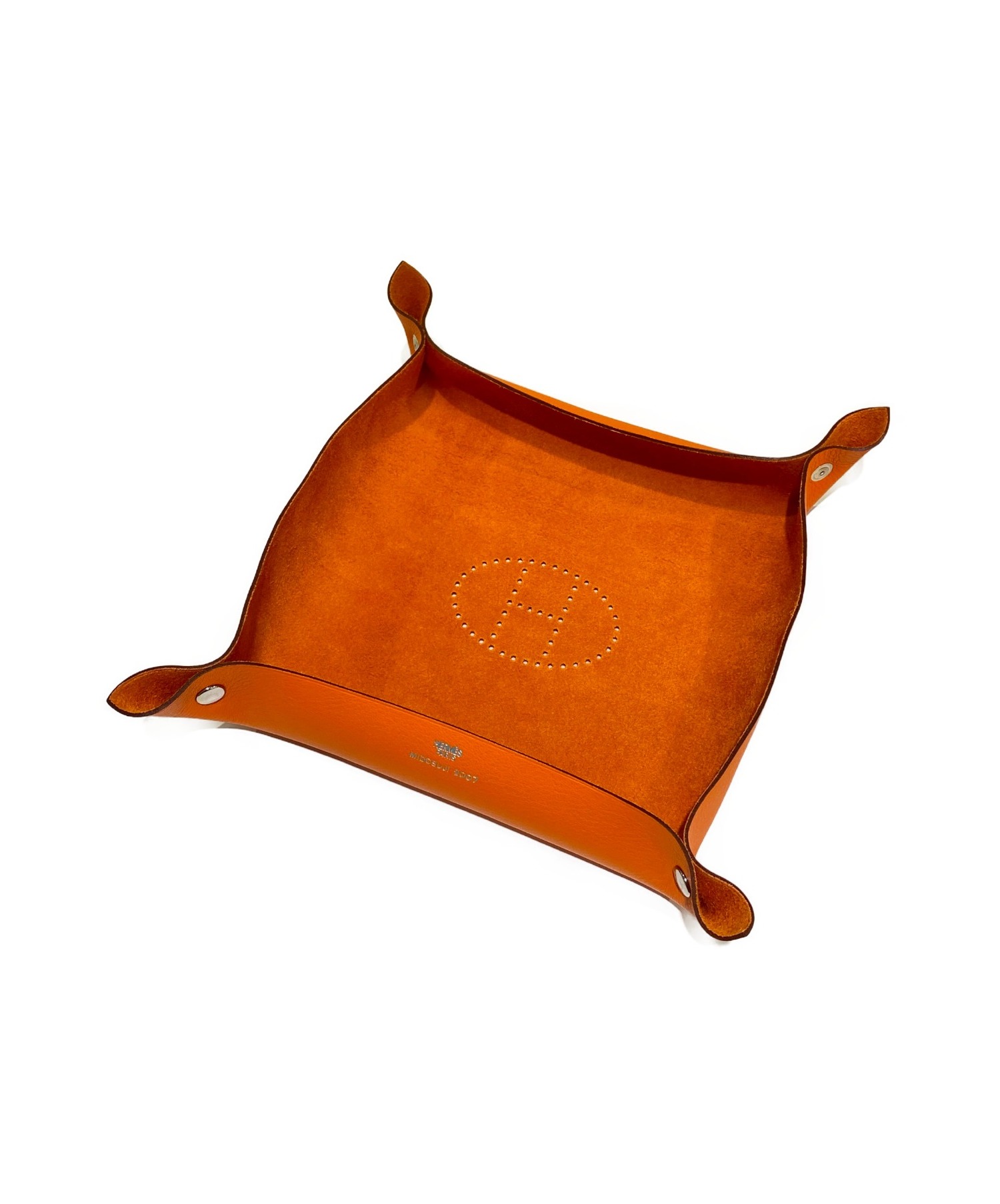 HERMES ヴィドポッシュトレー 25cm×25cm オレンジ 中古・古着通販】HERMES (エルメス) ヴィドポッシュトレー サイズ