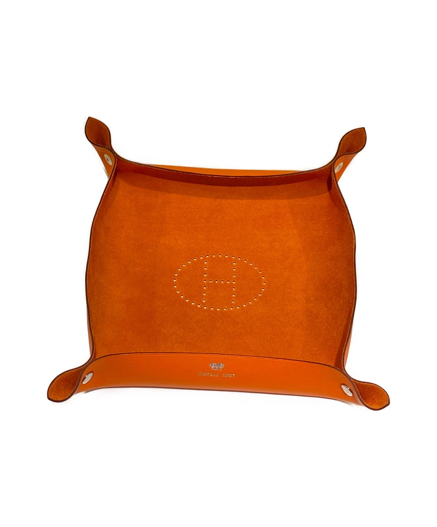 HERMES ヴィドポッシュトレー 25cm×25cm オレンジ 中古・古着通販】HERMES (エルメス) ヴィドポッシュトレー サイズ