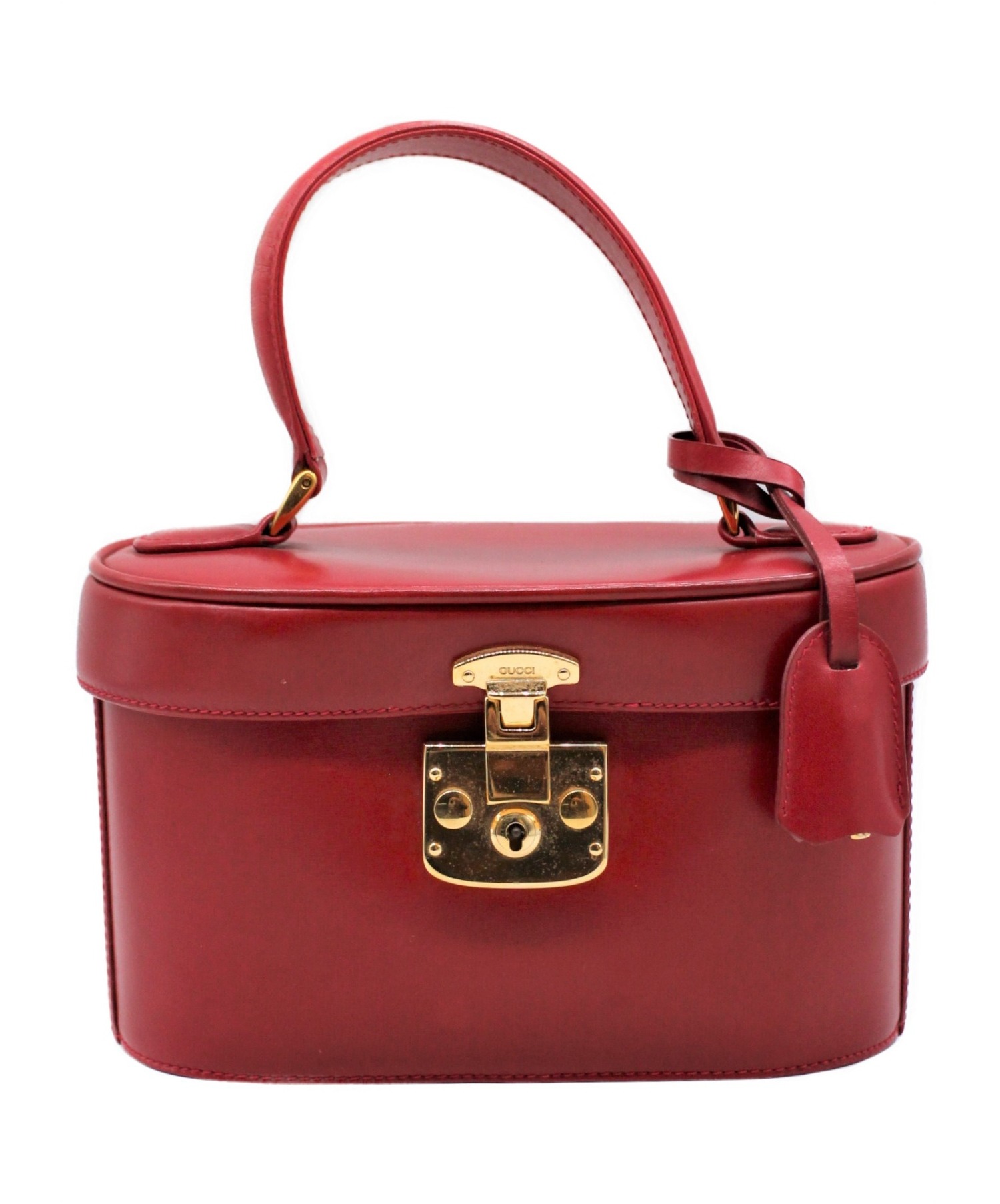 中古・古着通販】GUCCI (グッチ) バニティバッグ レッド サイズ
