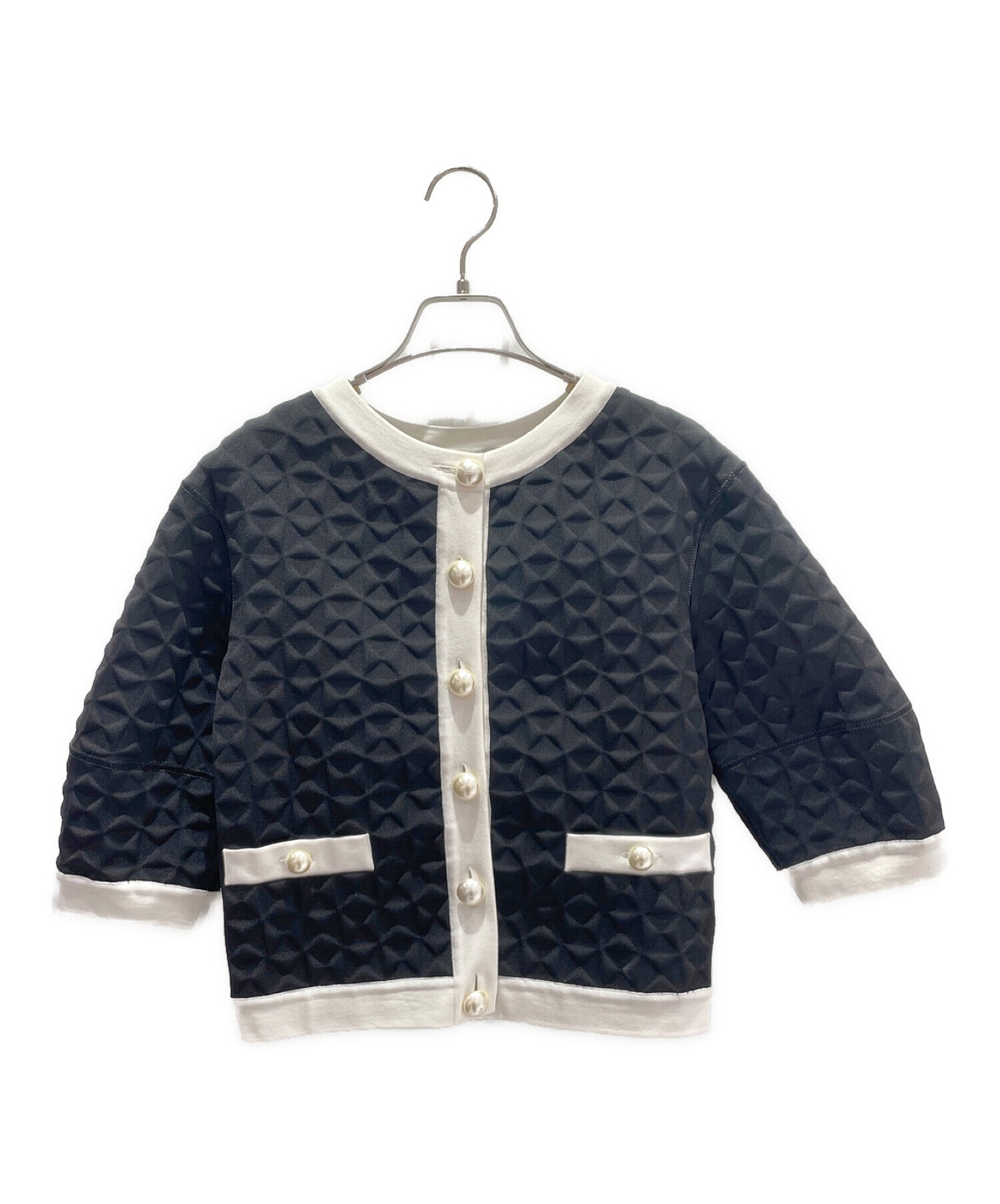 中古・古着通販】CHANEL (シャネル) 5分袖ノーカラージャケット