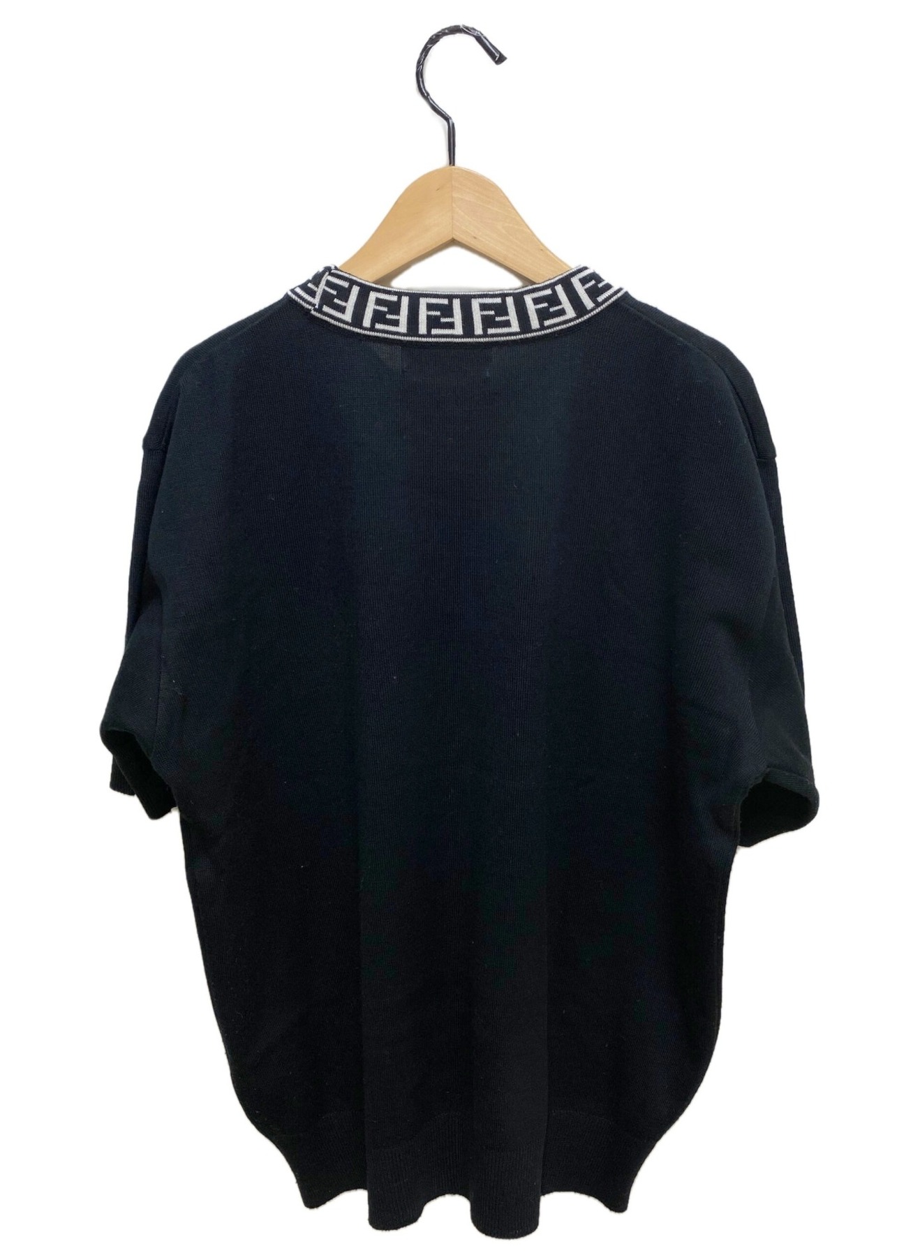 ＦＥＮDＩ　ロゴニット半袖 FENDI フェンディ トップス 半袖ニット レディース42 ブラック