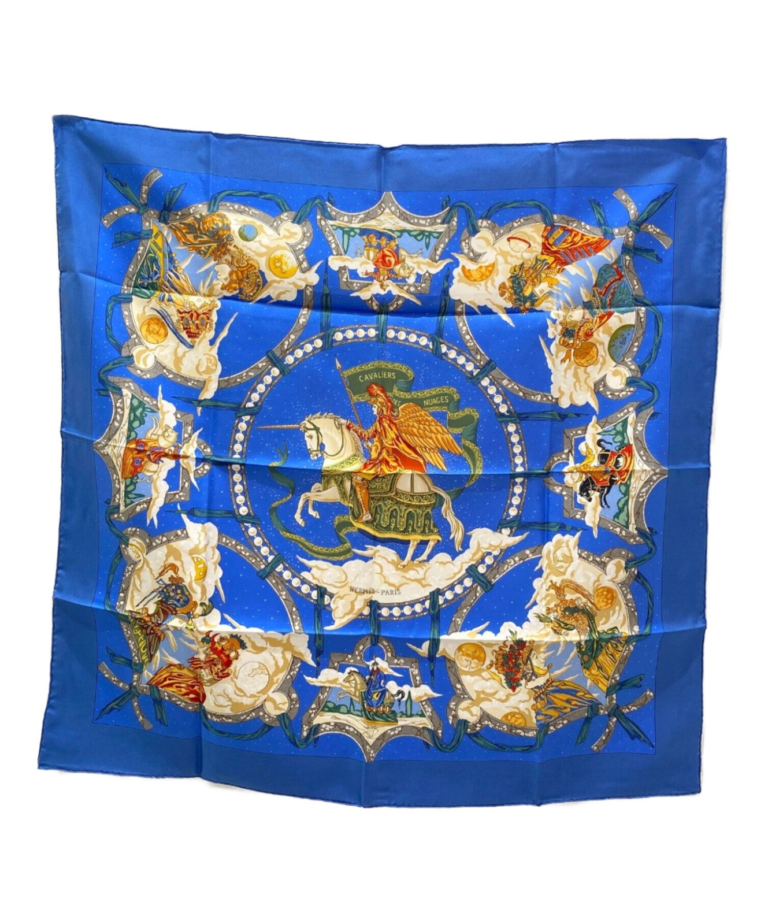 中古・古着通販】HERMES (エルメス) カレ90 cavaliers des nuages[雲の 