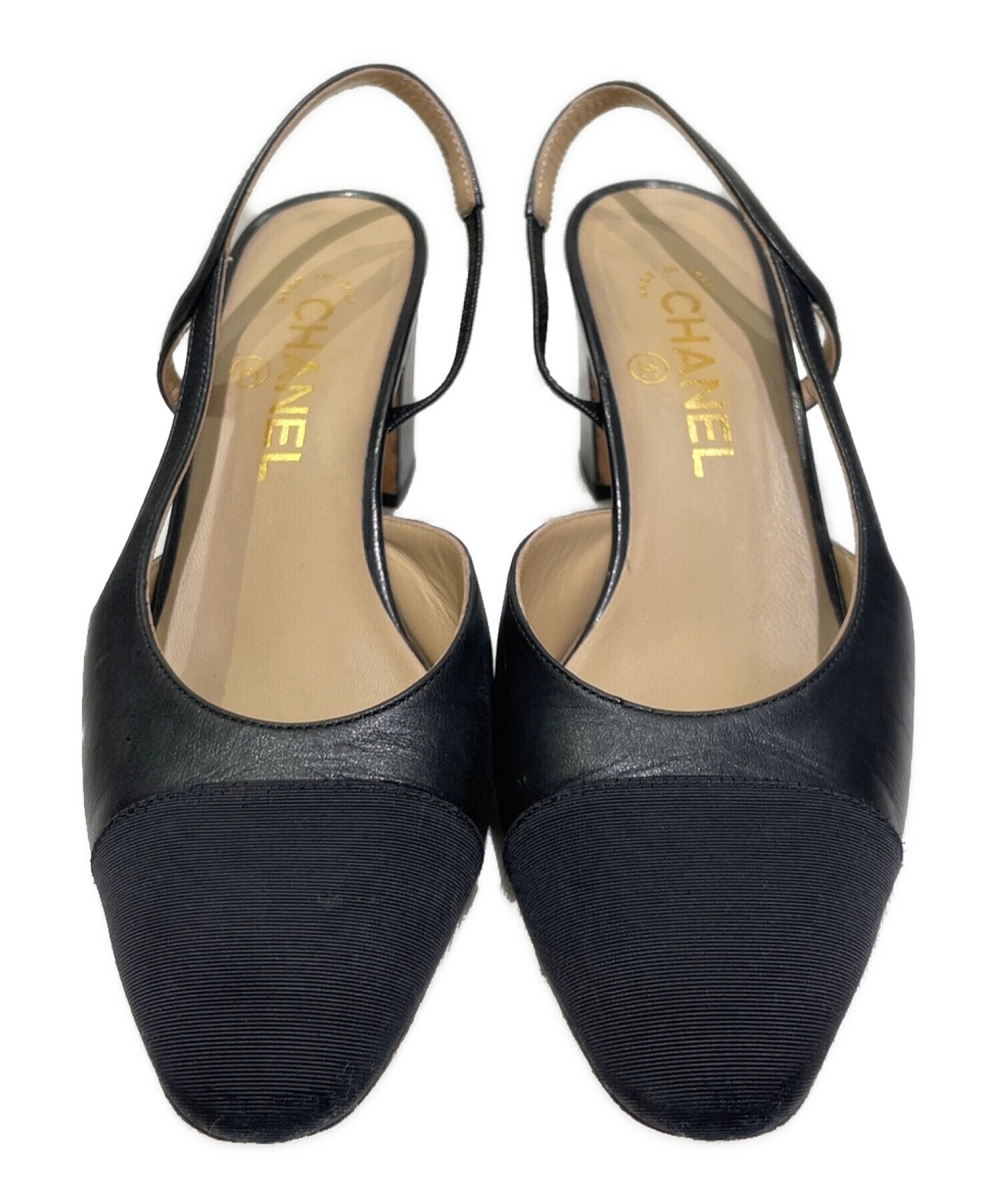 中古・古着通販】CHANEL (シャネル) バックストラップパンプス 