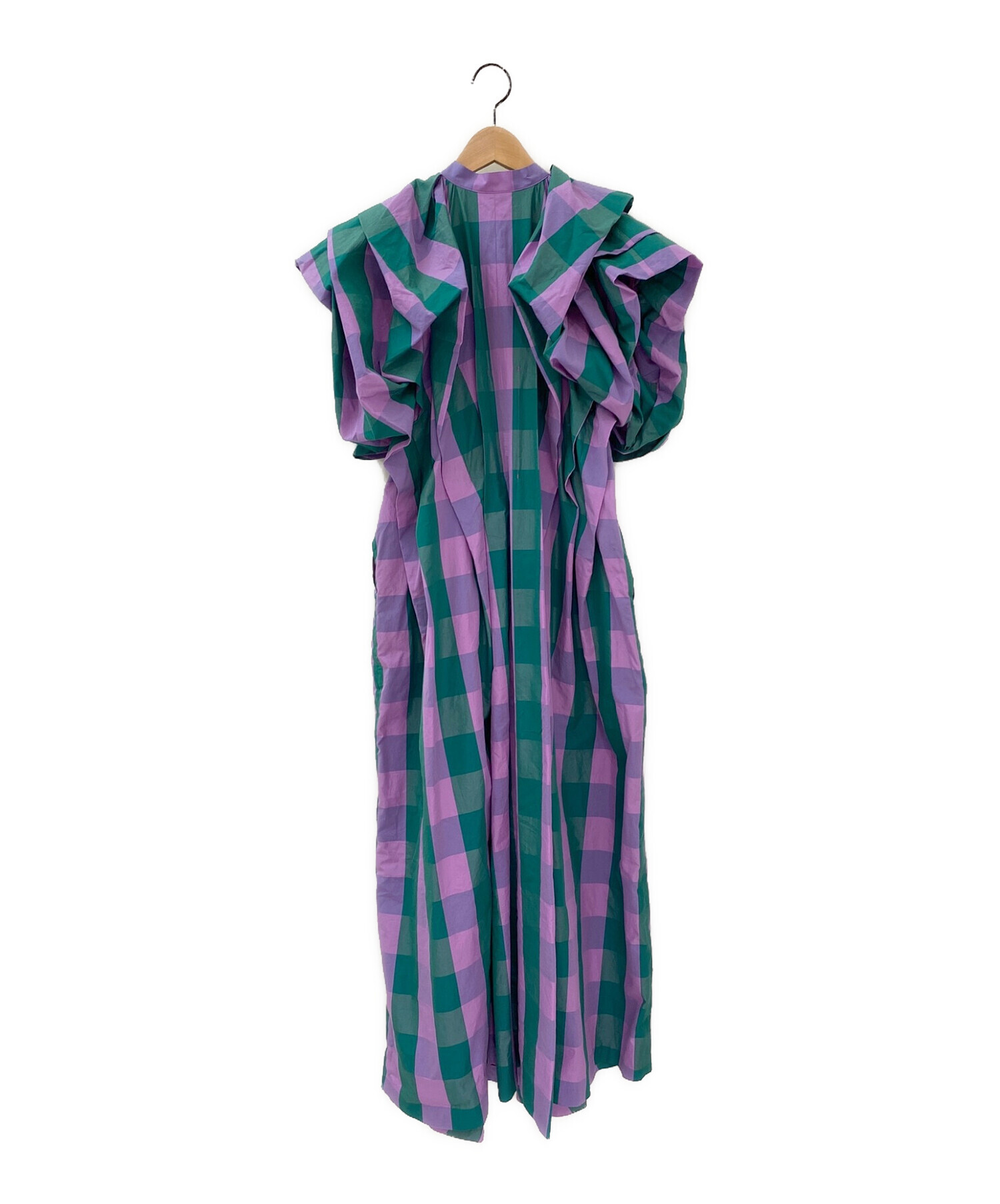 中古・古着通販】MYLAN (マイラン) ボリュームスリーブドレス ピンク