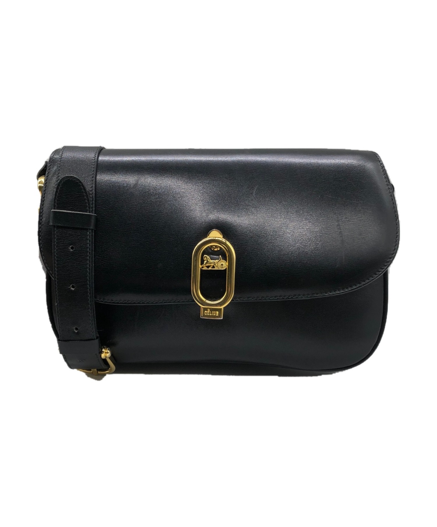 中古・古着通販】CELINE (セリーヌ) 馬車金具レザーショルダー