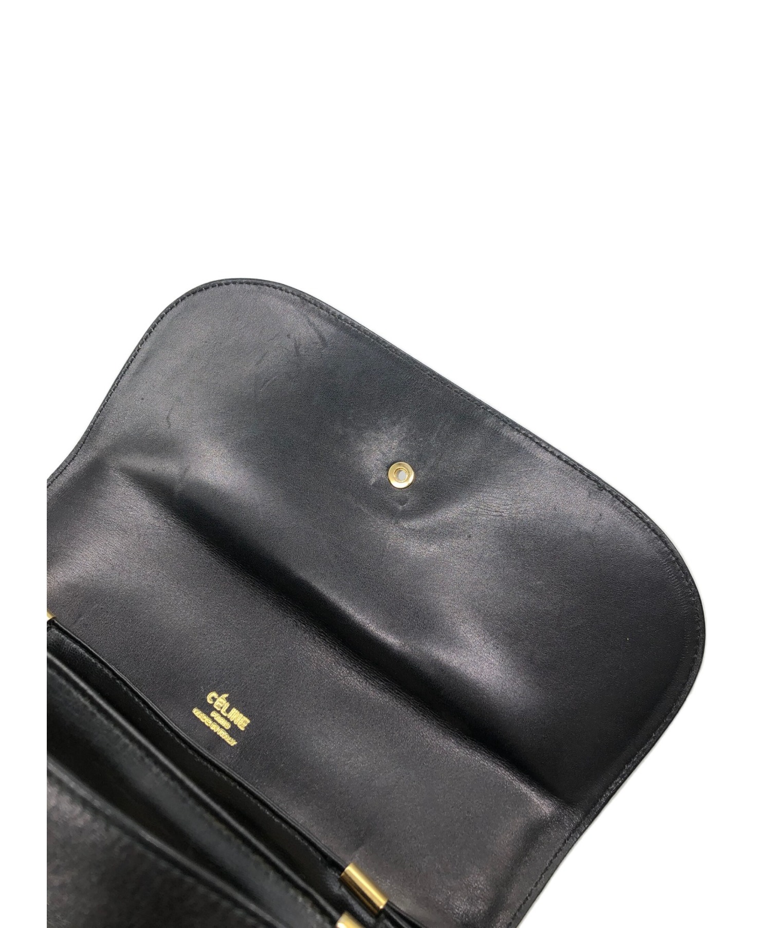 中古・古着通販】CELINE (セリーヌ) 馬車金具レザーショルダーバッグ 