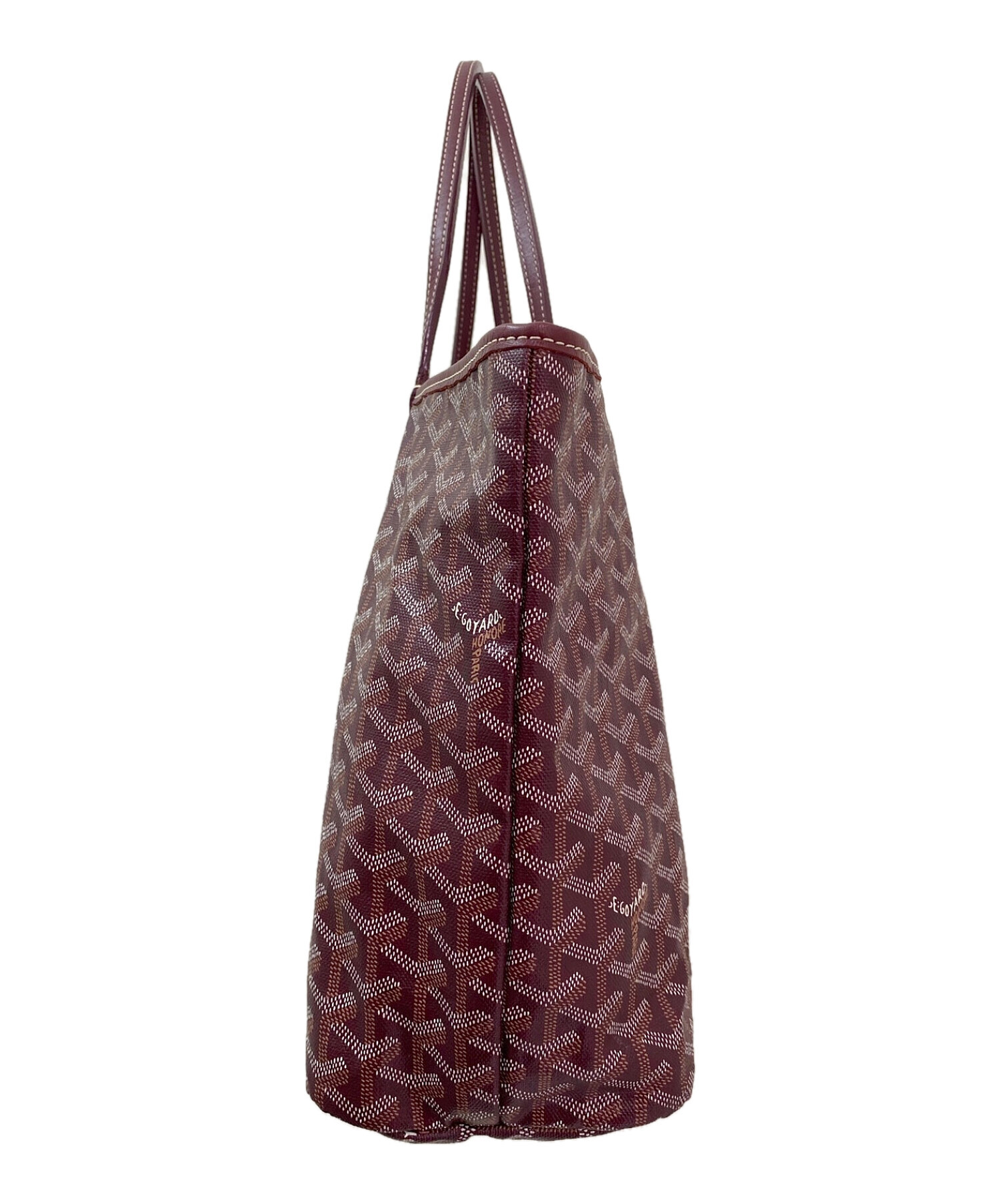 ゴヤール サンルイPM ボルドー☆** ゴヤールサンルイ PM ヘリボーン ワインレッド レディース トート