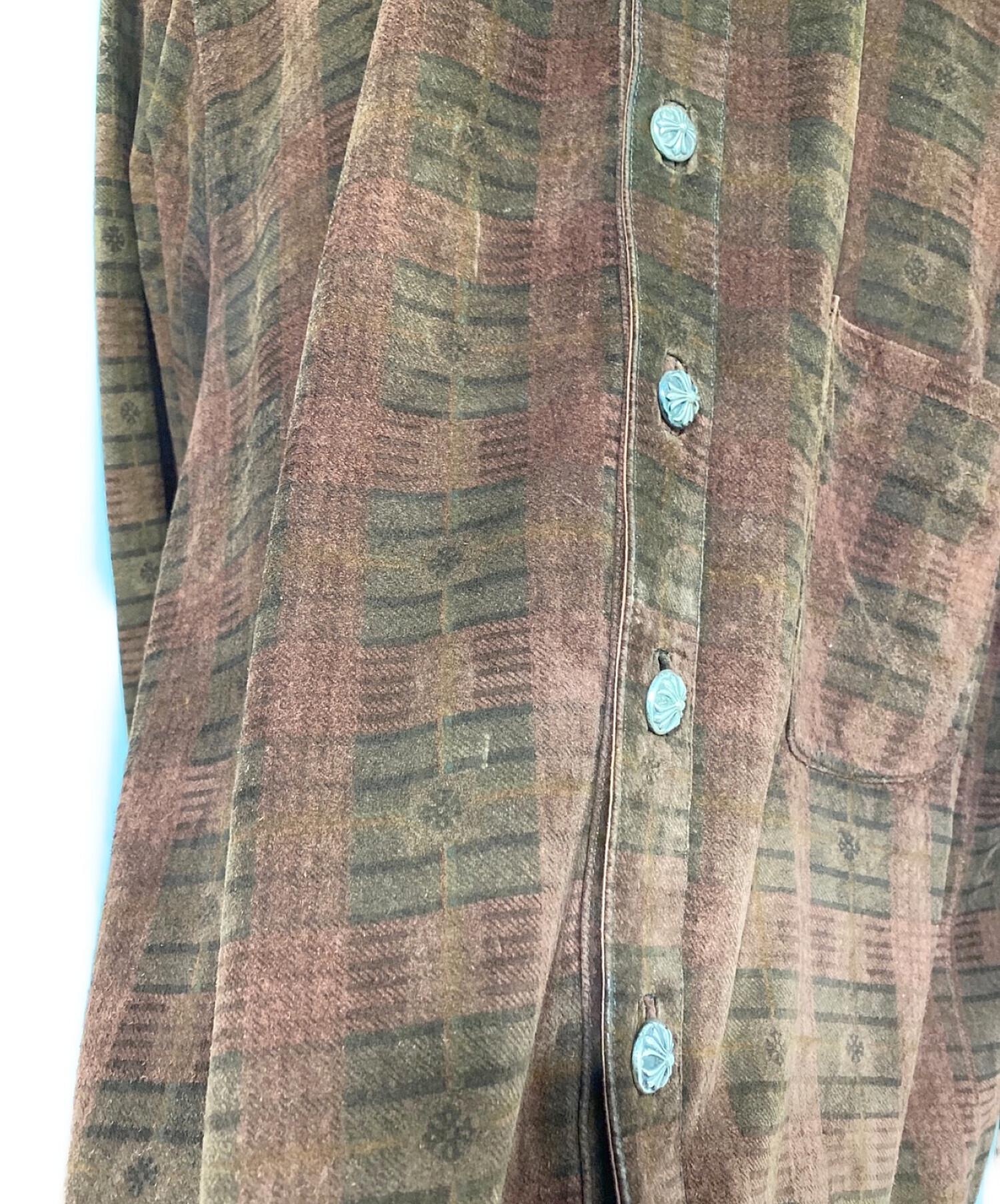 中古・古着通販】CHROME HEARTS (クロムハーツ) スエードシャツ サイズ 