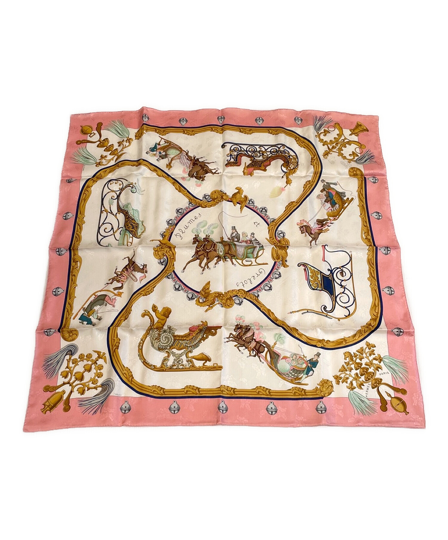 中古・古着通販】HERMES (エルメス) カレ90 ピンク サイズ:90