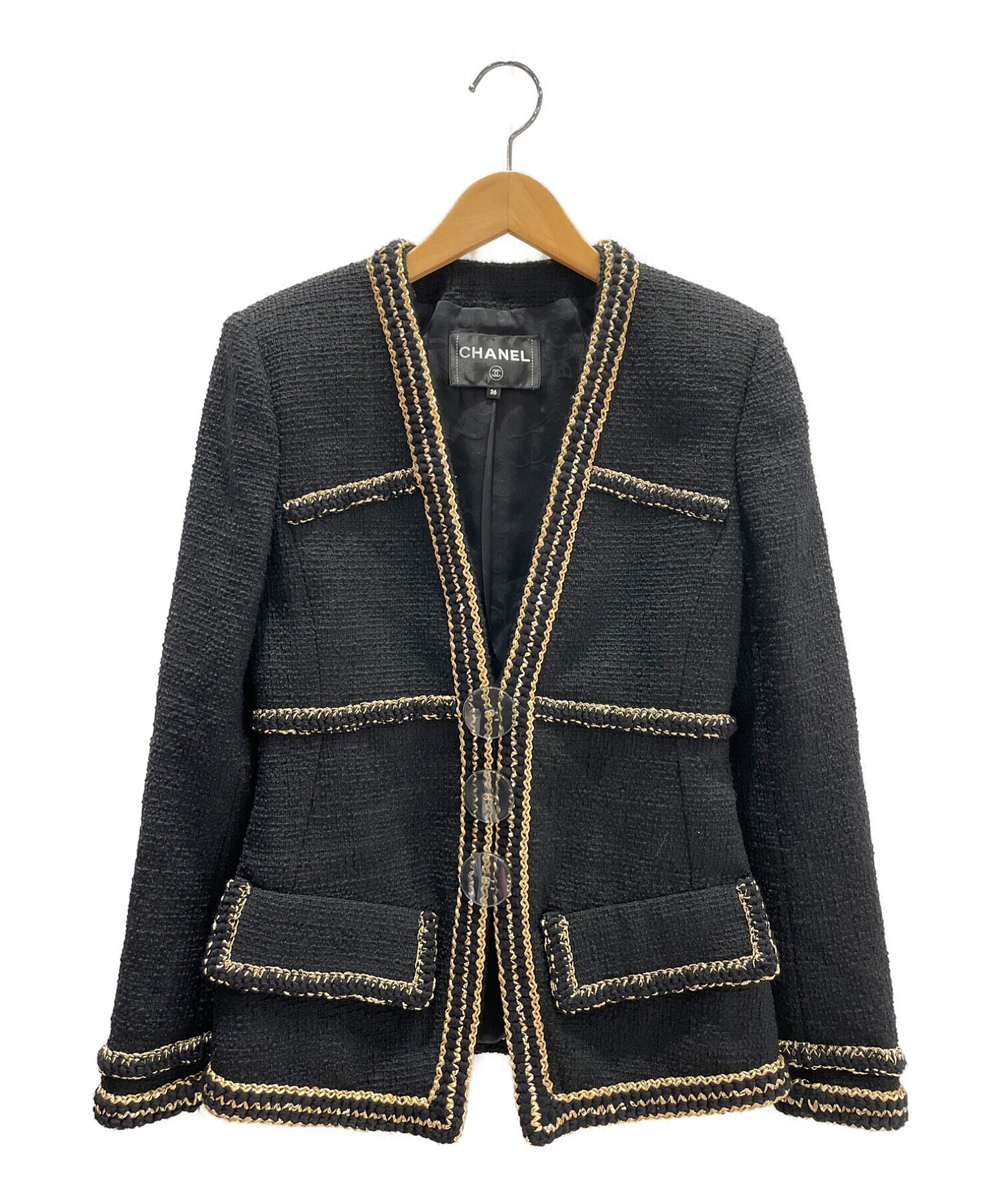 中古・古着通販】CHANEL (シャネル) ココマークボタンツイード 