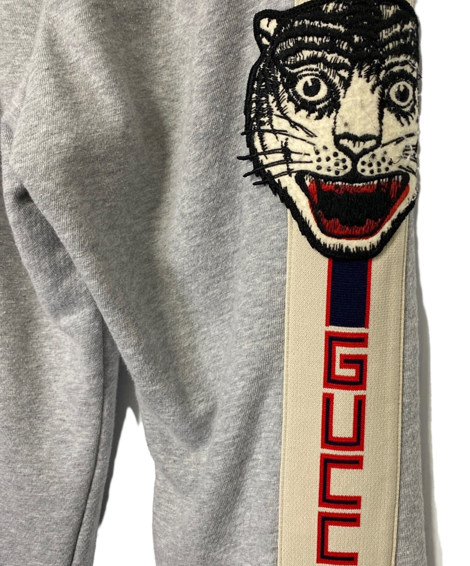 中古・古着通販】GUCCI (グッチ) タイガーワッペンスウェットパンツ