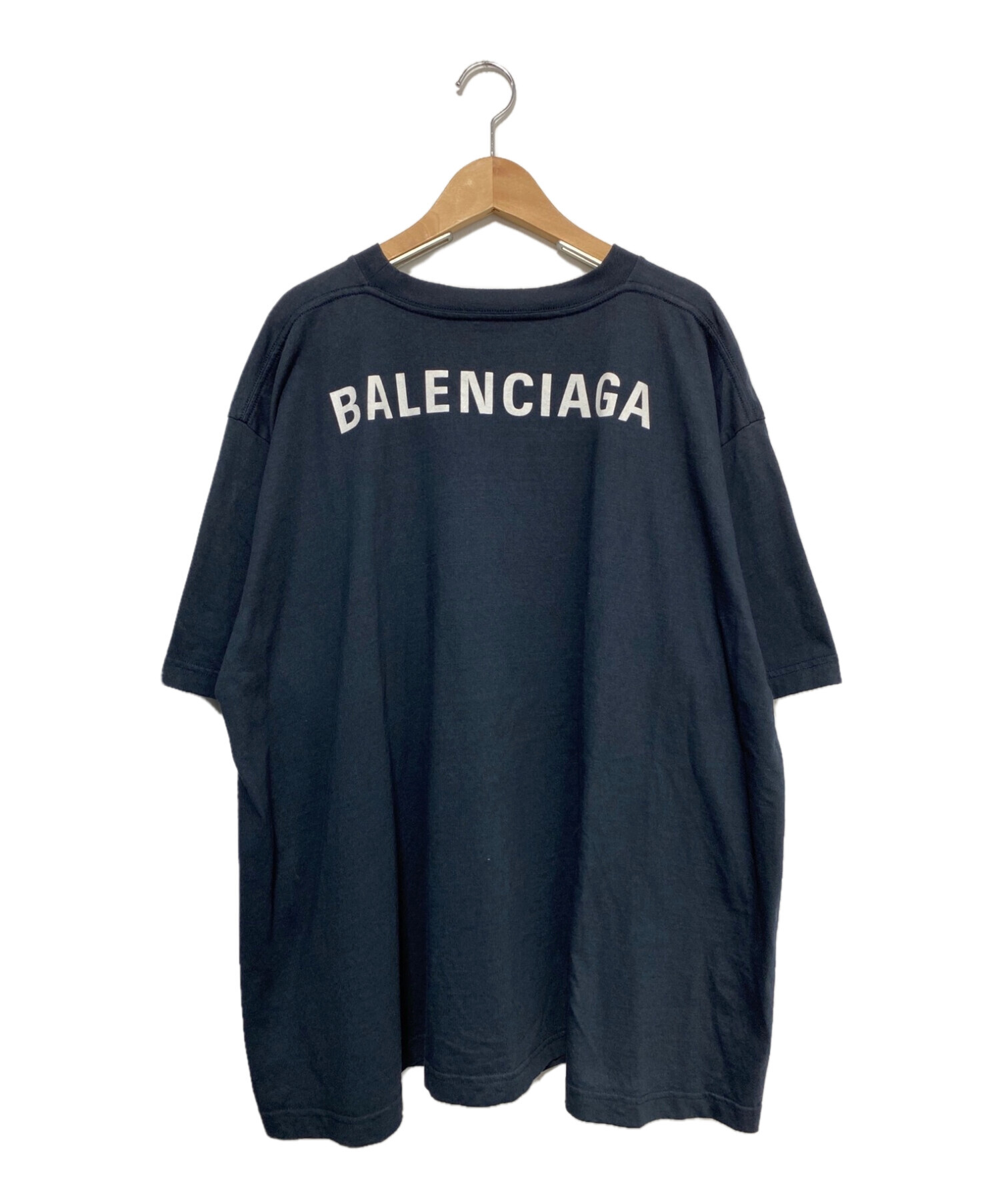 【極美品】BALENCIAGA PARISイタリア製ドレスシャツ 38 ネイビー 中古・古着通販】BALENCIAGA (バレンシアガ) プリントTシャツ ネイビー