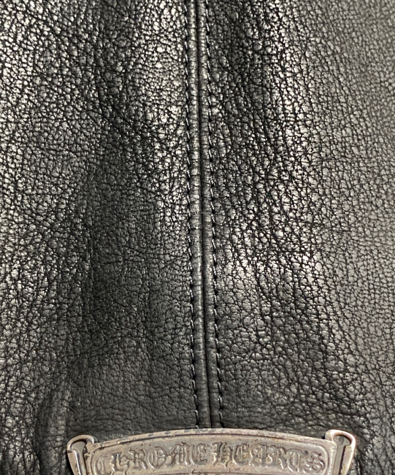 中古・古着通販】CHROME HEARTS (クロムハーツ) レザーベスト ブラック