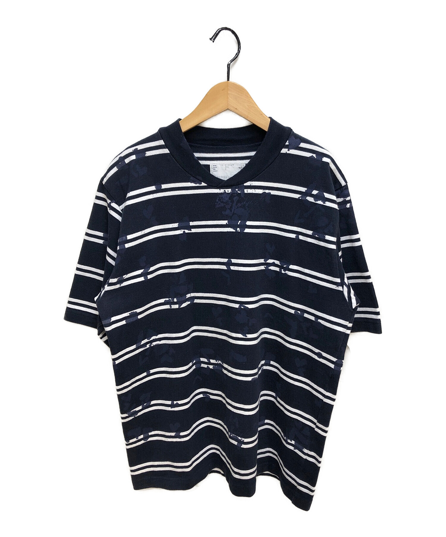 中古・古着通販】sacai (サカイ) ボーダーカットソー ネイビー サイズ
