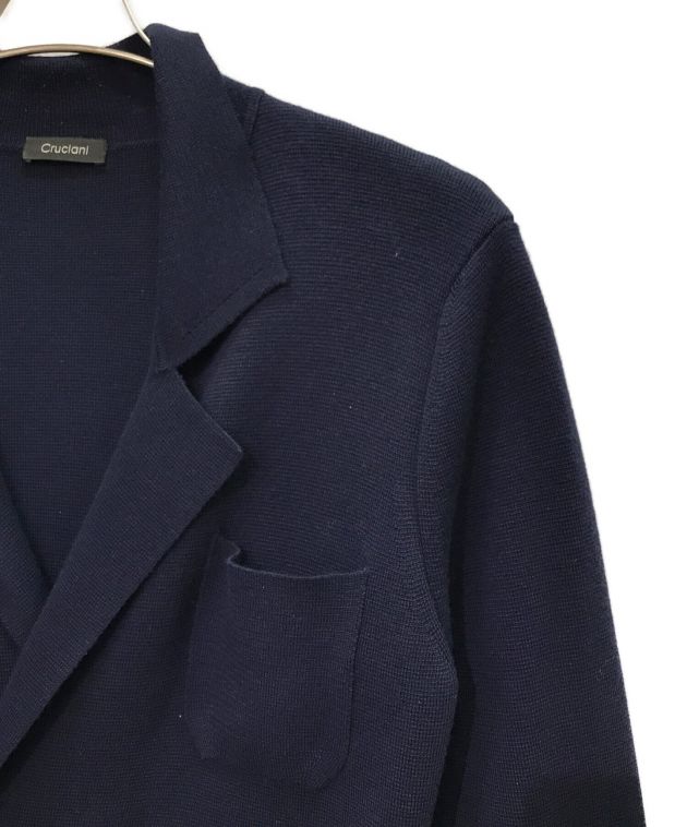cruciani ネイビー ダブル ニット ジャケット 中古・古着通販】Cruciani (クルチアーニ) ダブルニットジャケット