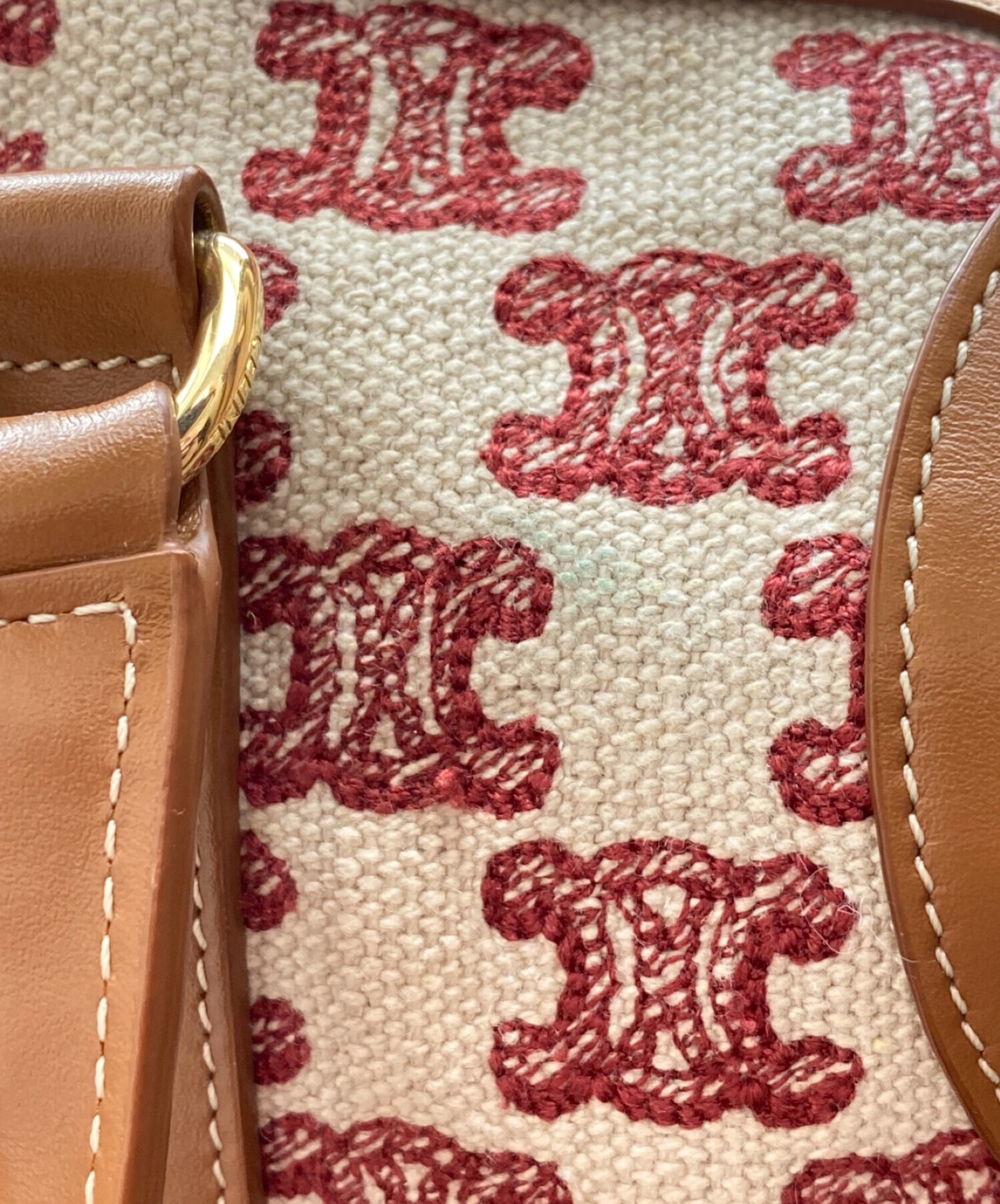 セリーヌ エンブロイダリー ジャボブラウス トリオンフ 刺繍 レース ロゴボタン 中古・古着通販】CELINE (セリーヌ) トリオンフ エンブロイダリー